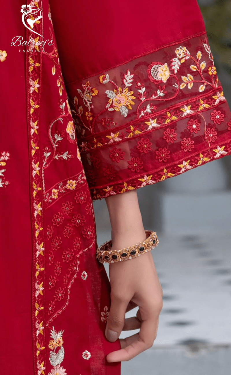 Embroidered Lawn with Khaddi Dupatta image 2