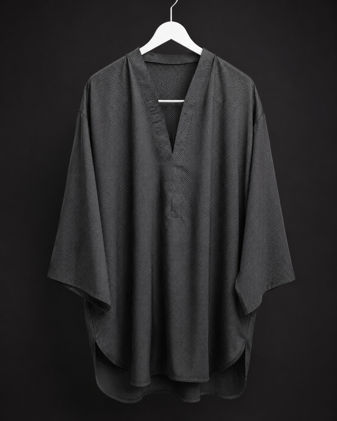 GEO-001 | Charcoal Black | Georgette XXL Tunic / Top