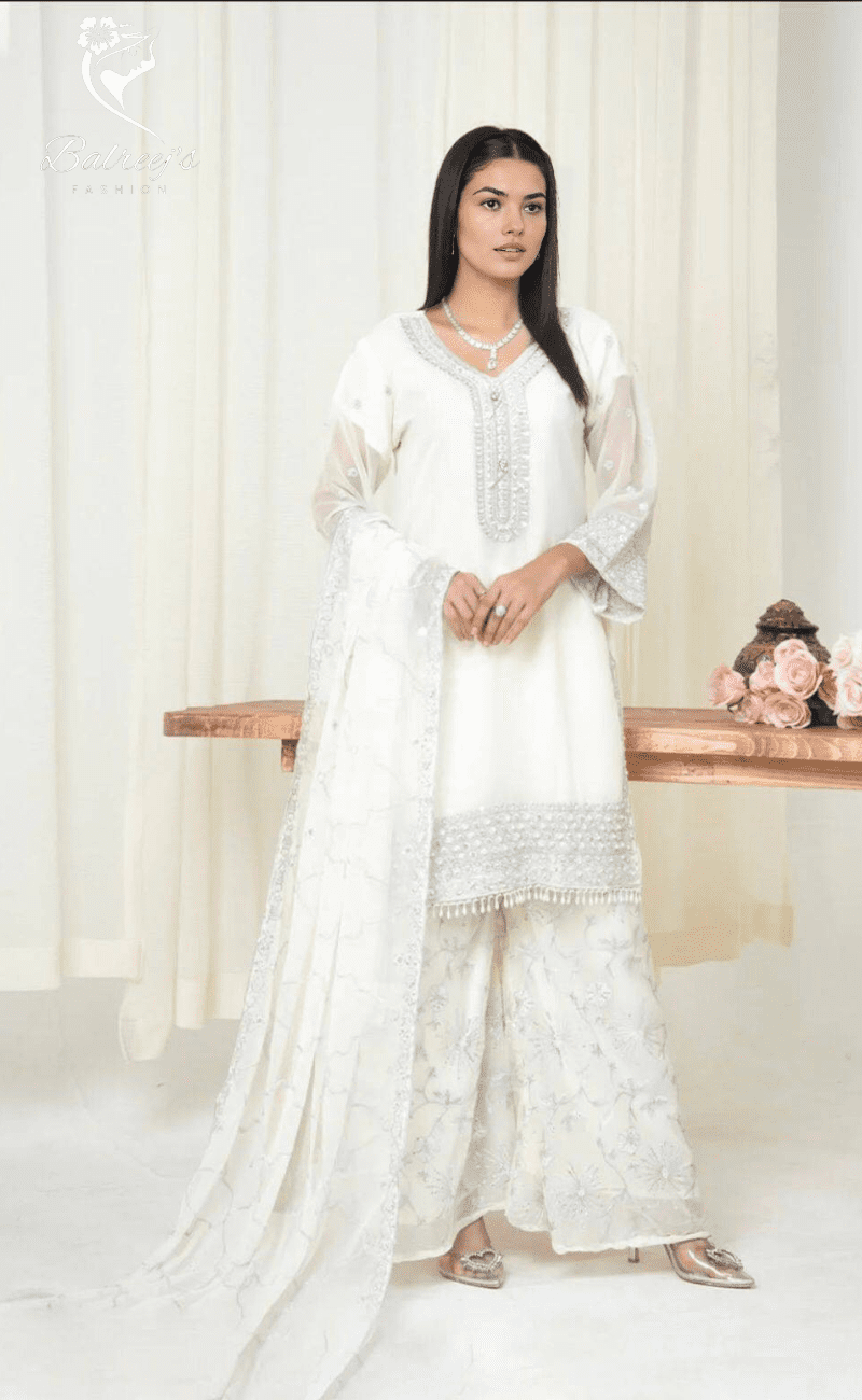 Chiffon 3pc with Plazo Stitch image 2