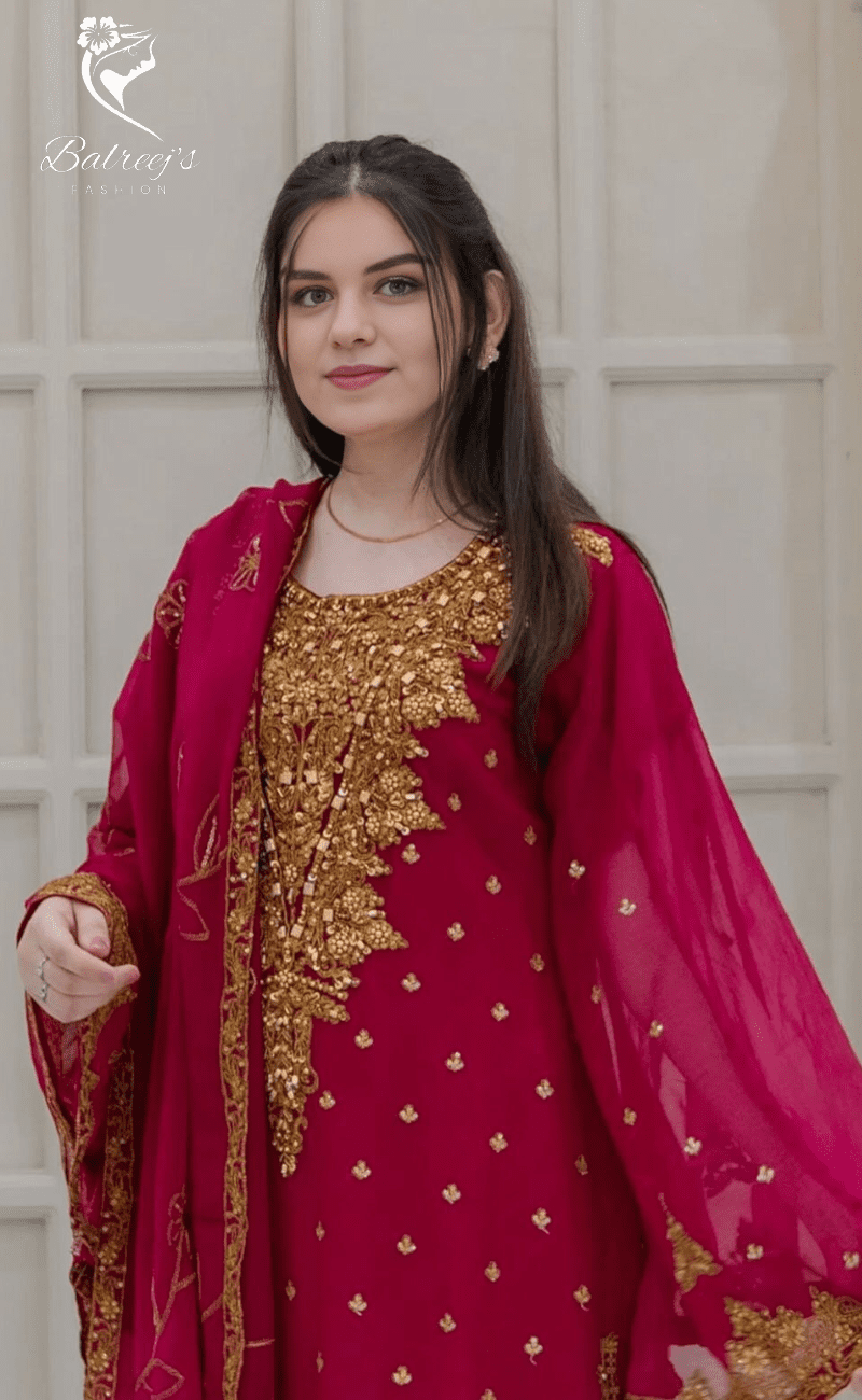 Elegant Chiffon Jewelry Work Plazo Set image 2