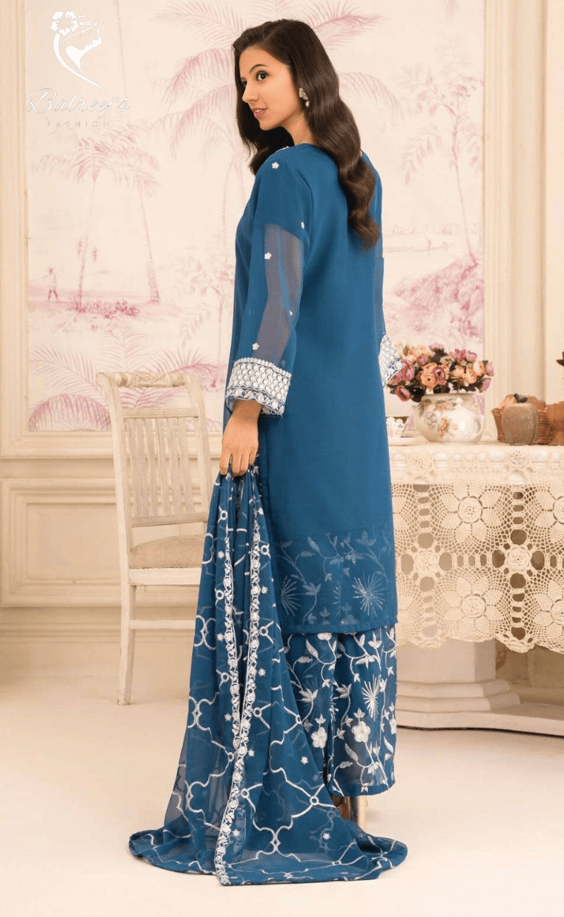 Chiffon 3pc with Plazo Stitch image 3