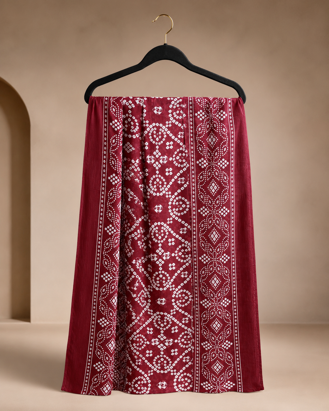BM-DP-001 Bandhani Print Chiffon Dupatta