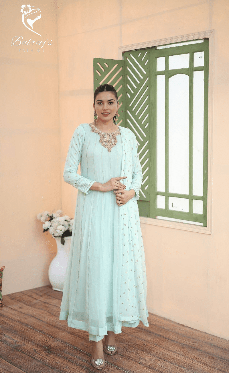 Aliza Embroidered Chiffon Maxi image 0