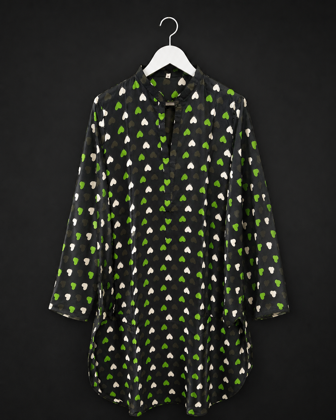 GEO-008| Black Green  | Georgette XXL Tunic / Top