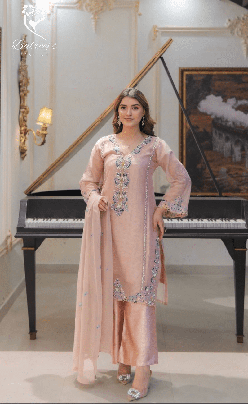 Banarsi Trousers & Moti Chiffon – 3Pc image 0