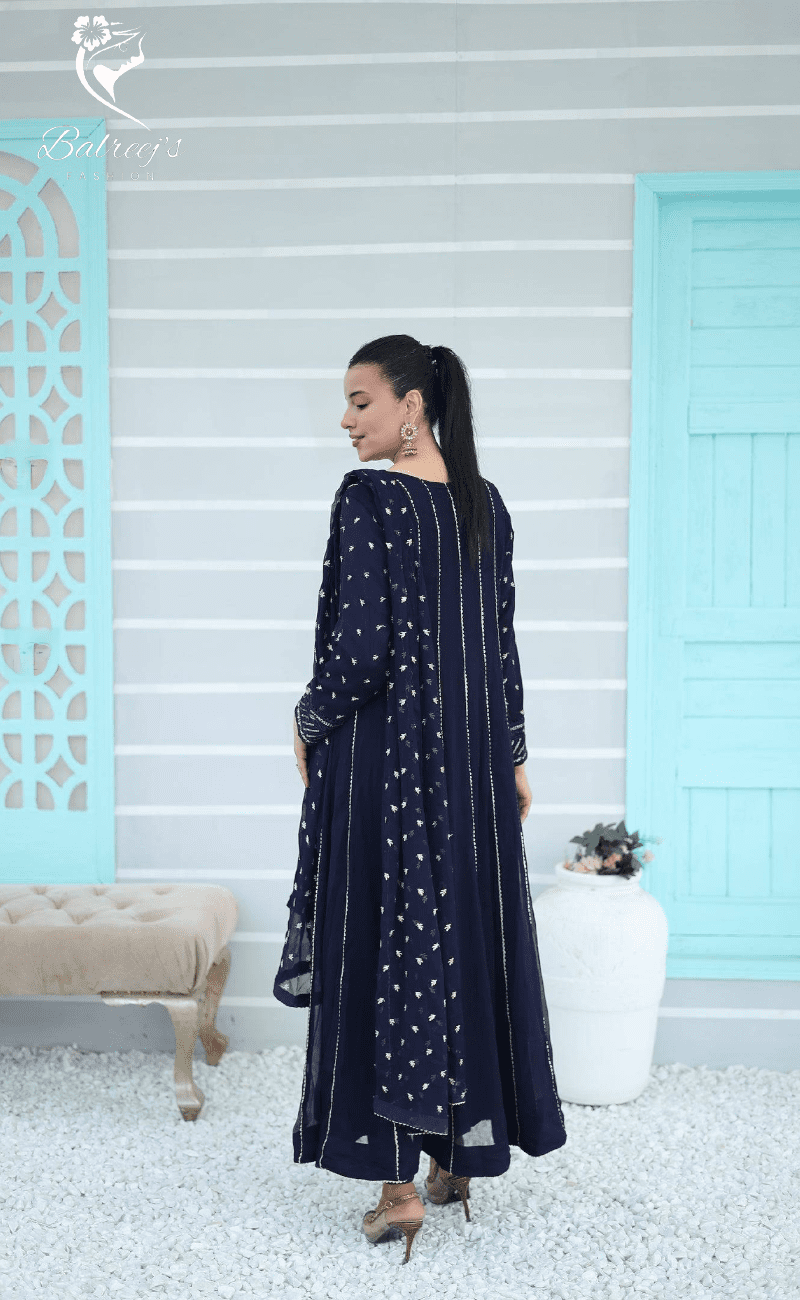 Aliza Embroidered Chiffon Maxi image 3