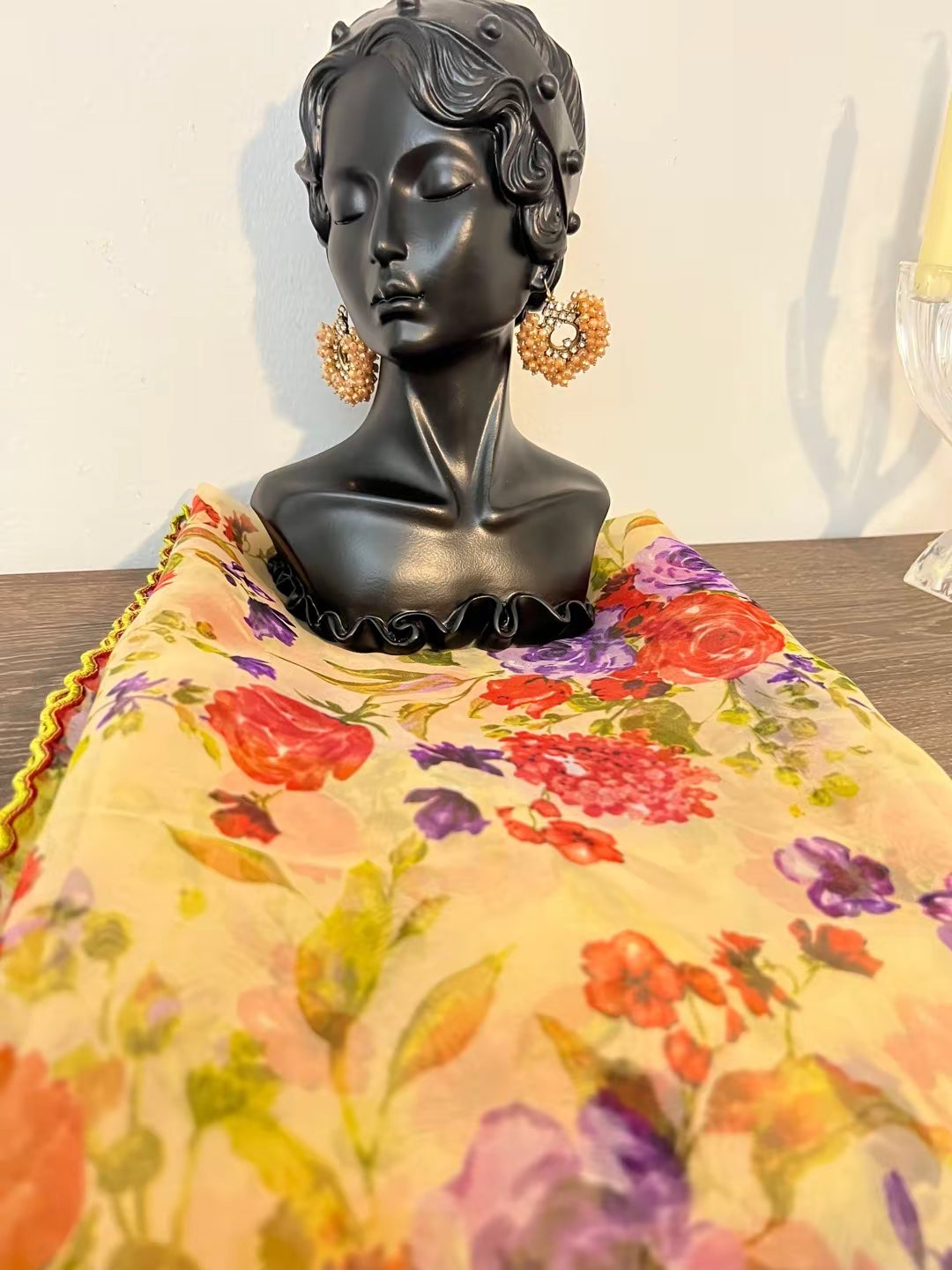 Luxury Printed Organza Dupattas | Floral & Digital Print Stoles