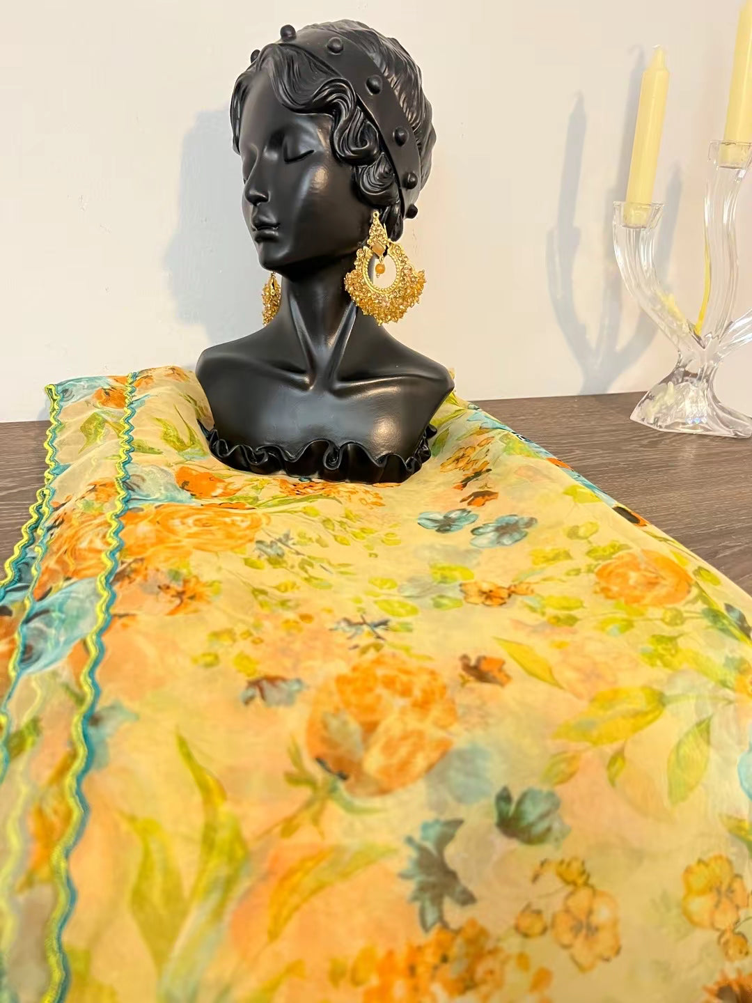 Luxury Printed Organza Dupattas | Floral & Digital Print Stoles