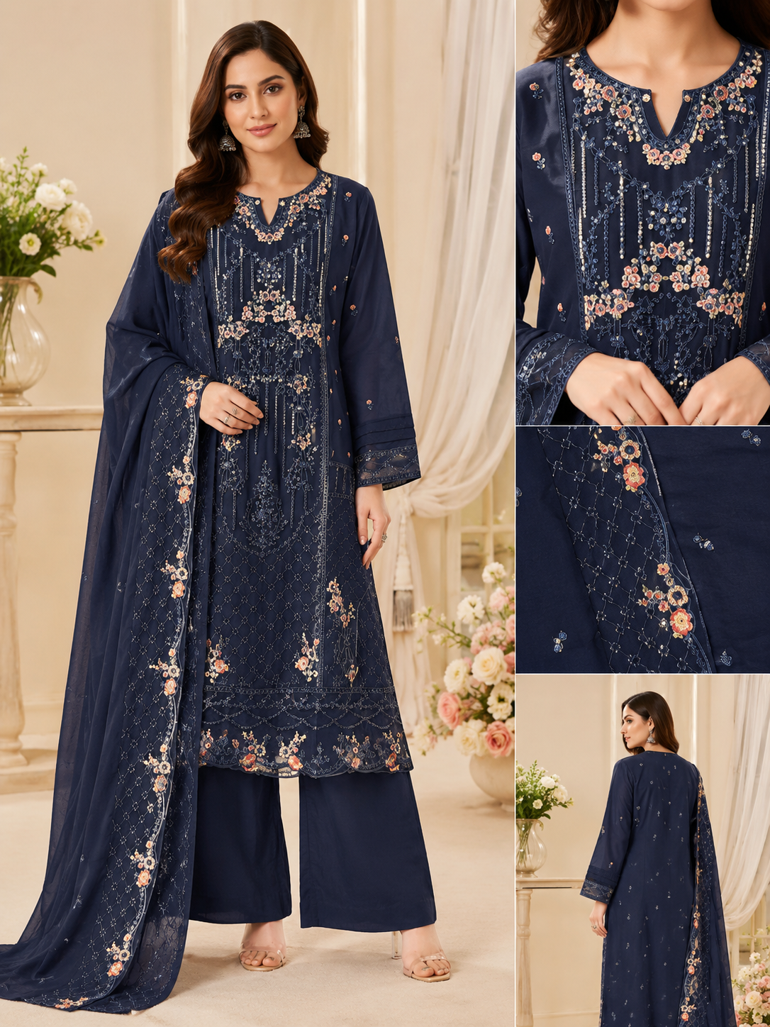 BM-PW-002 | Party Wear Embroidered 3PC Suit