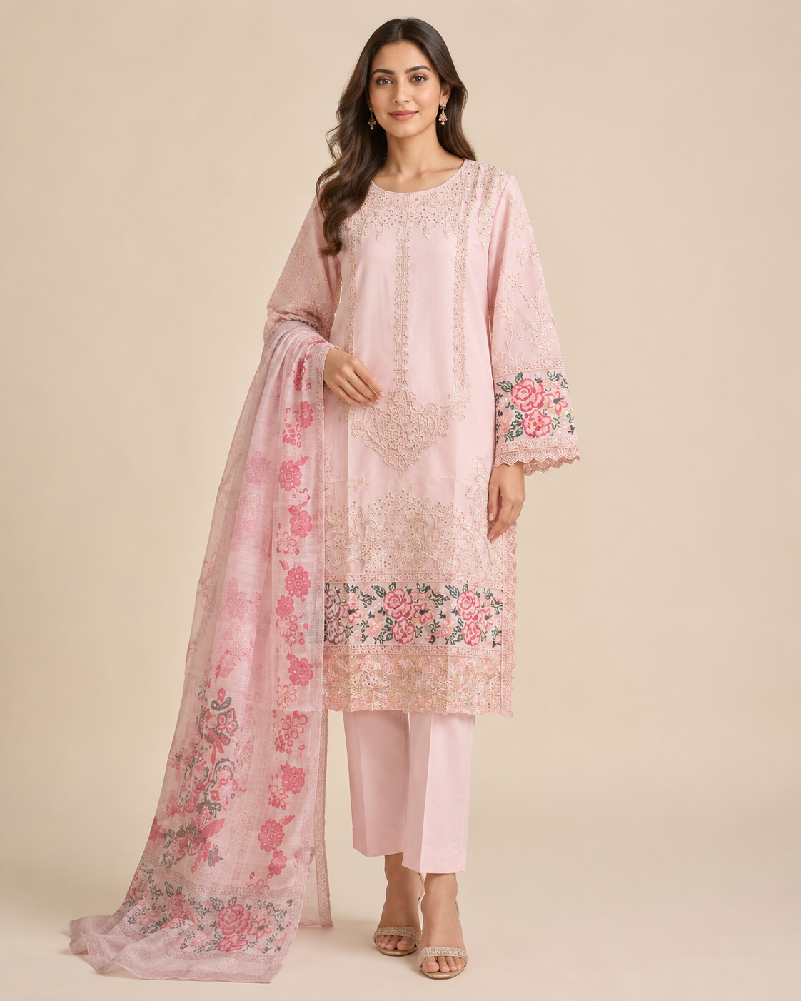 BM-CK-002 | Chikankari Embroidered 3PC Suit