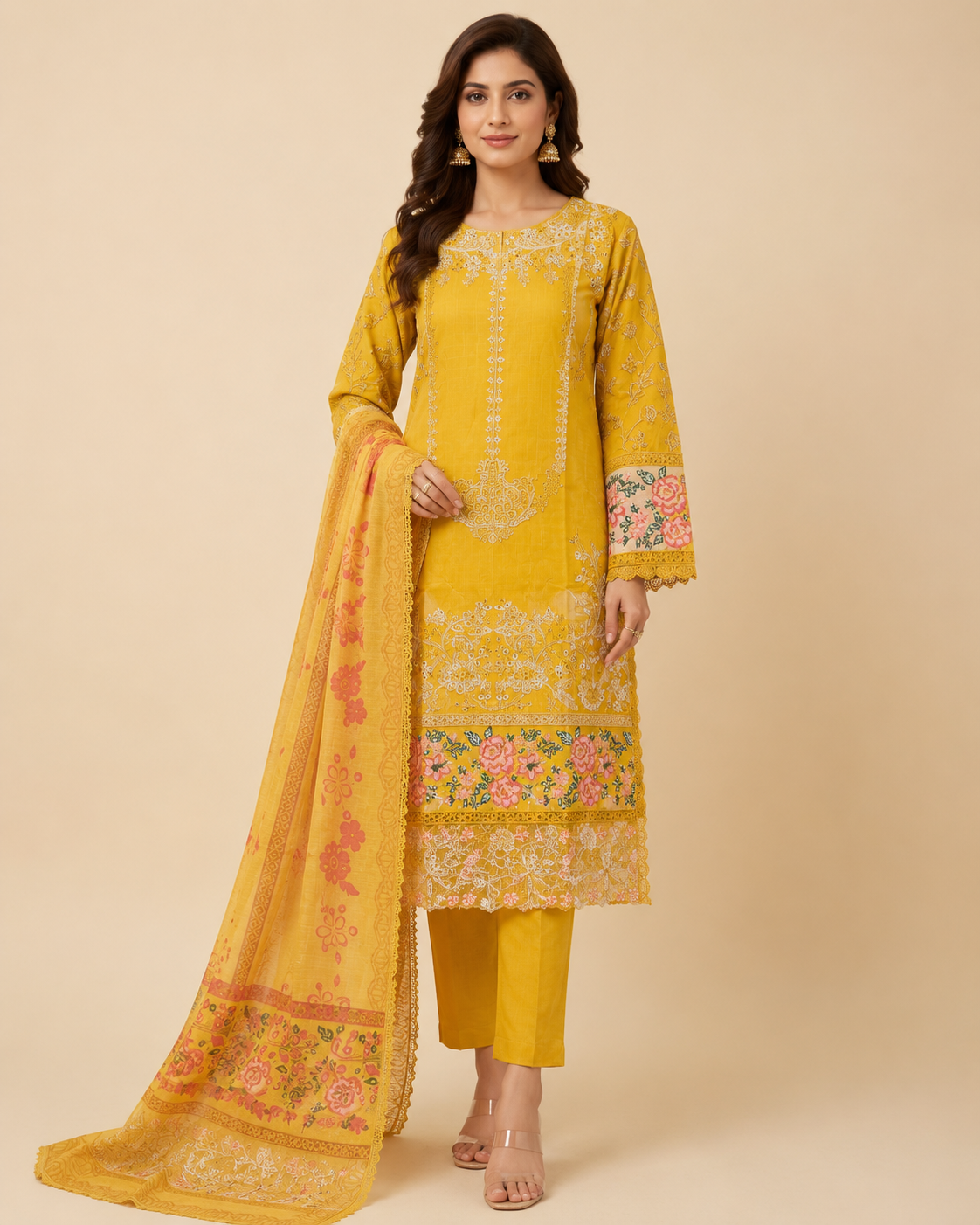 BM-CK-002 | Chikankari Embroidered 3PC Suit