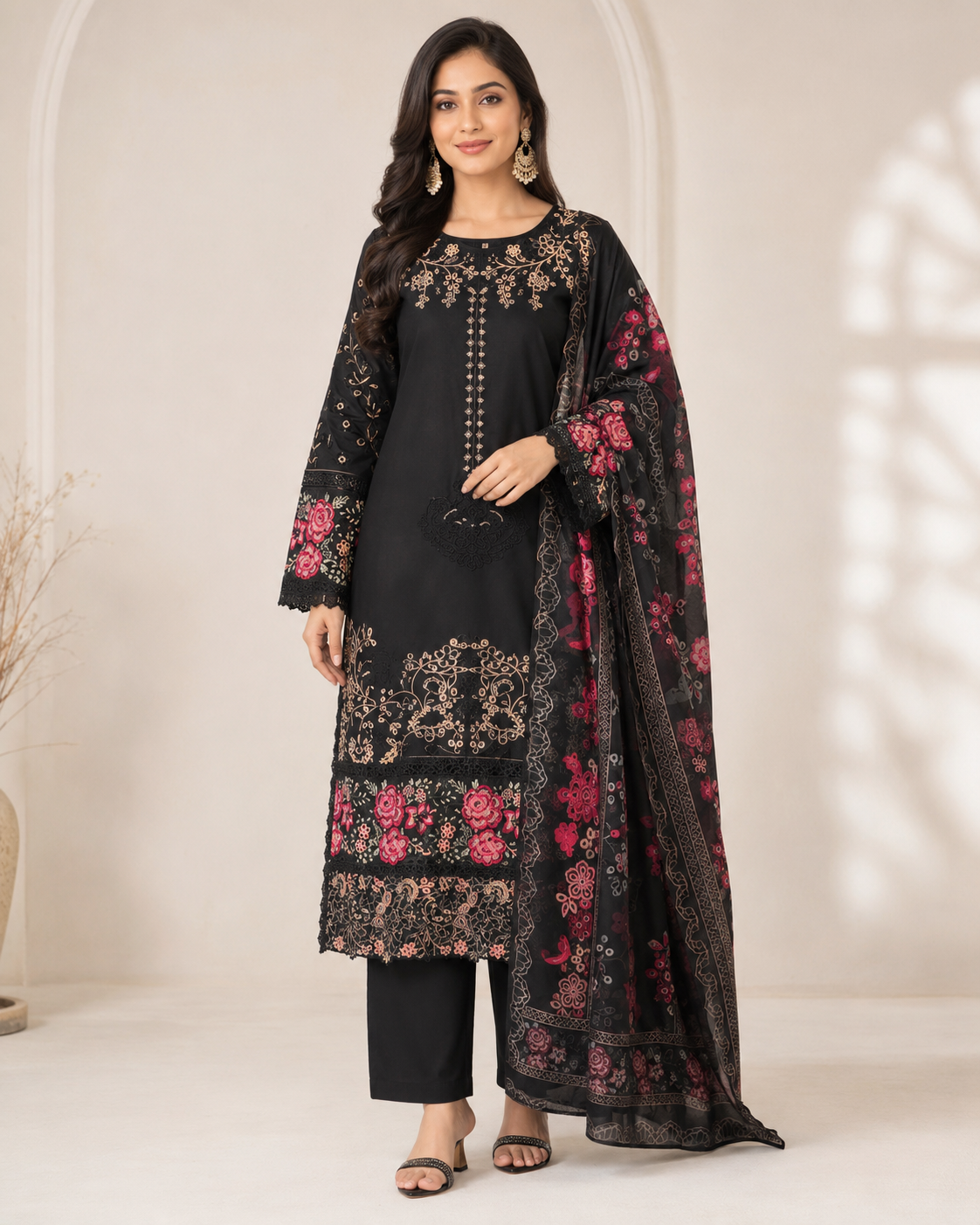 BM-CK-002 | Chikankari Embroidered 3PC Suit
