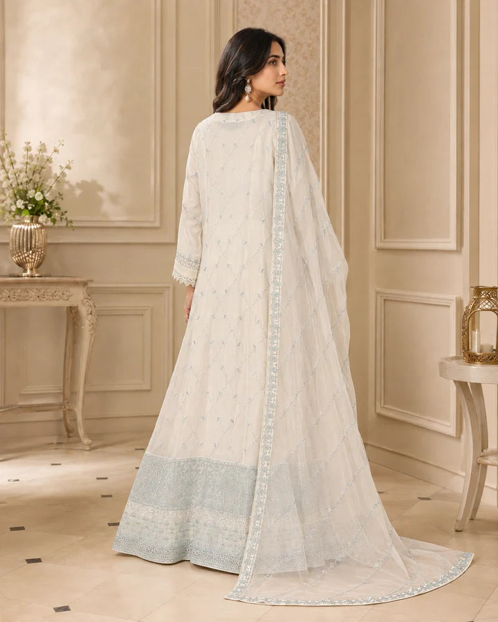 CHM-01 Embroidered Chiffon Full Maxi with Dupatta