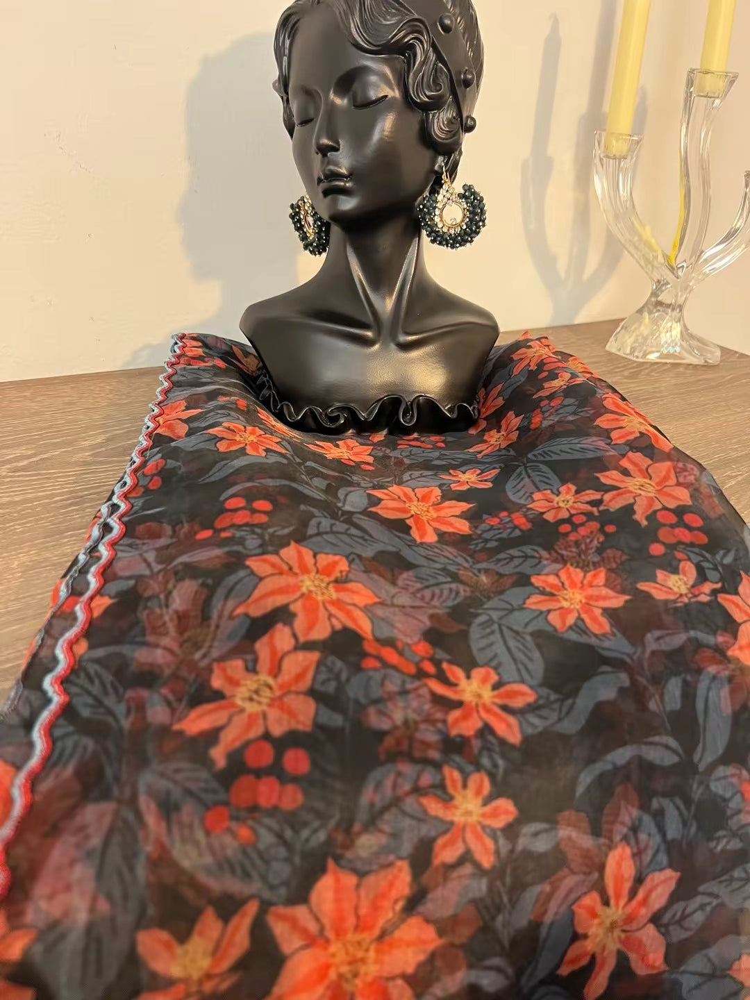 Luxury Printed Organza Dupattas | Floral & Digital Print Stoles