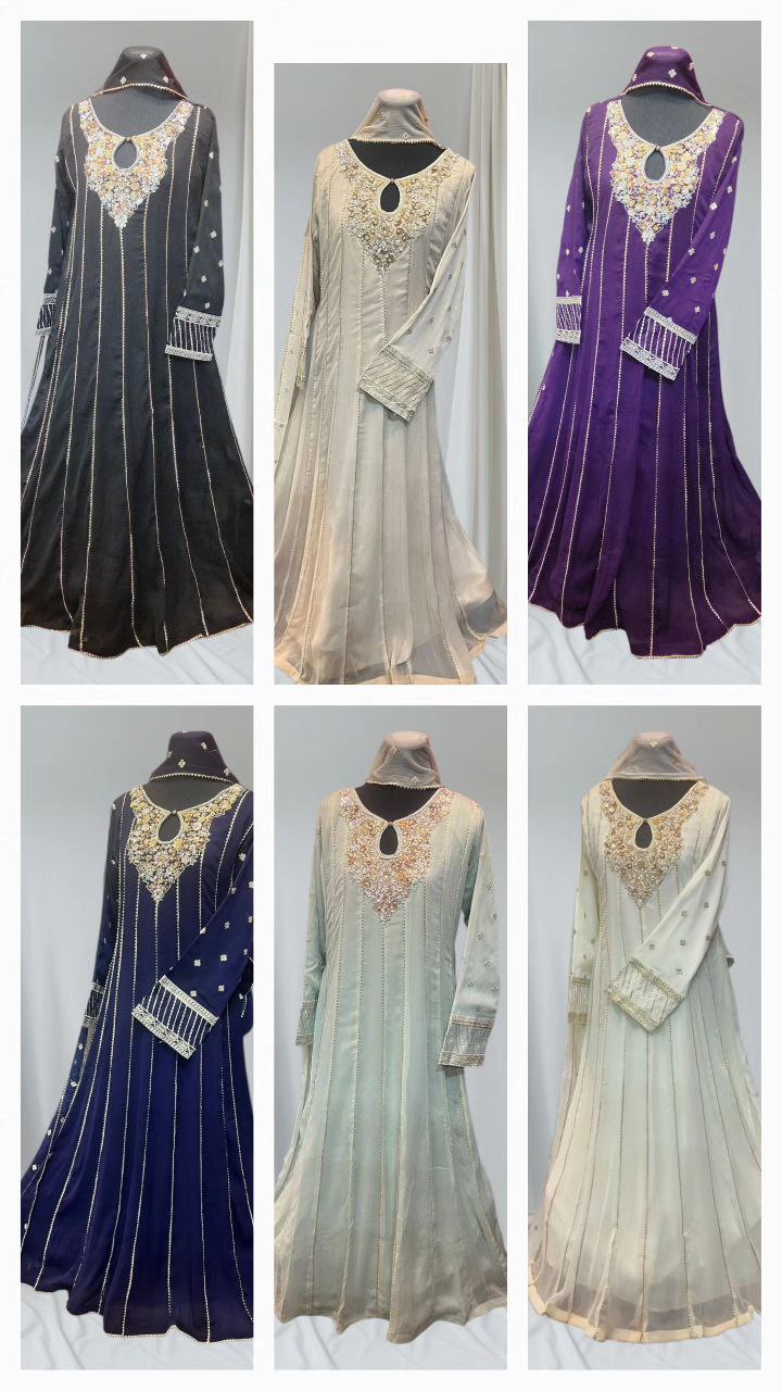 Elegant Chiffon Maxi Dress - Boutique Maryam | Formal Wedding & Party Gown