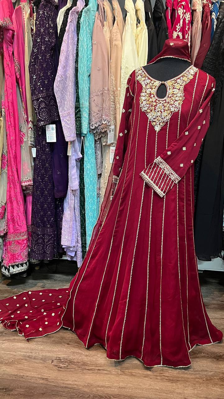 Elegant Chiffon Maxi Dress - Boutique Maryam | Formal Wedding & Party Gown