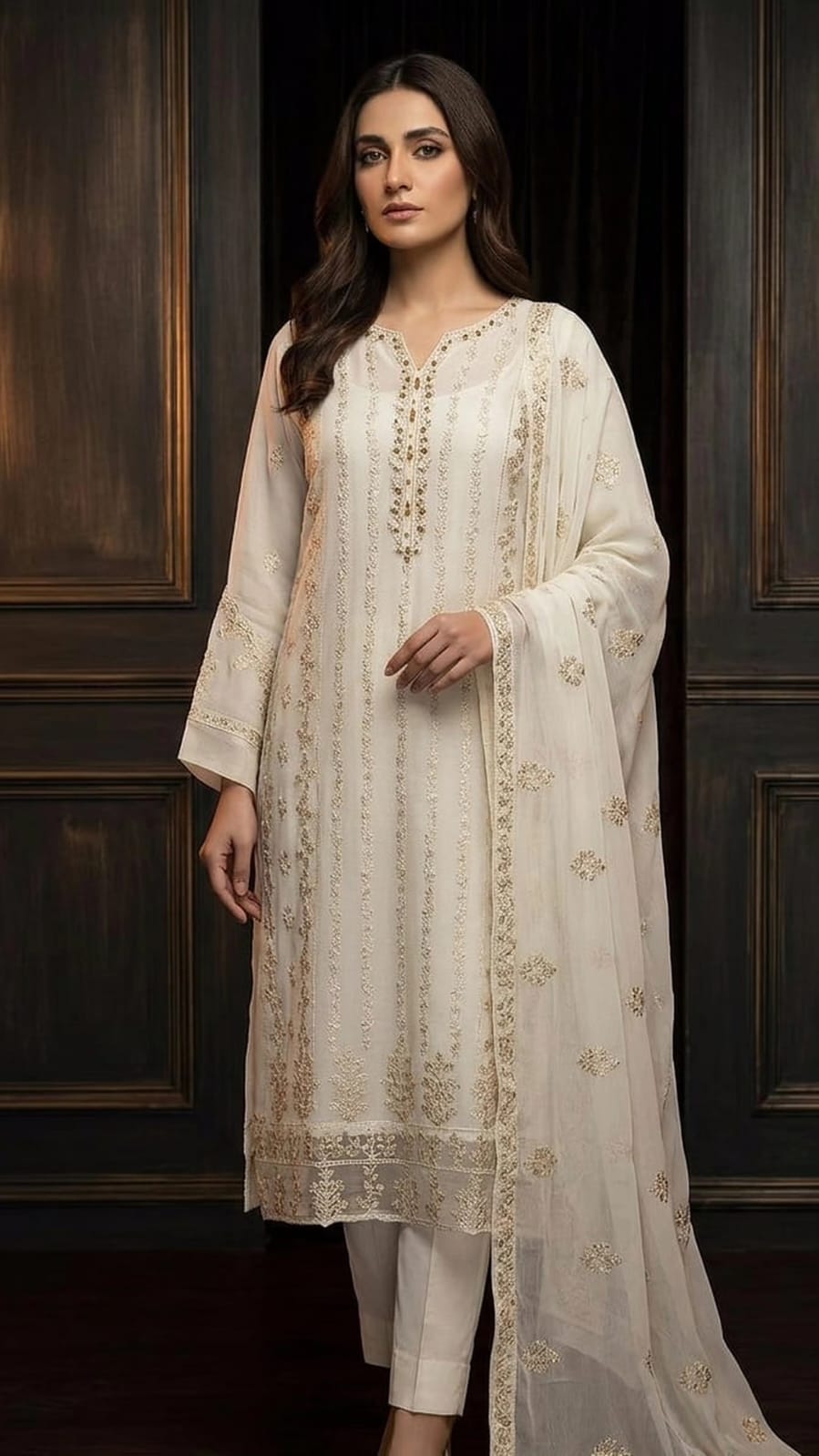BM-PW-002 | Party Wear Embroidered 3PC Suit