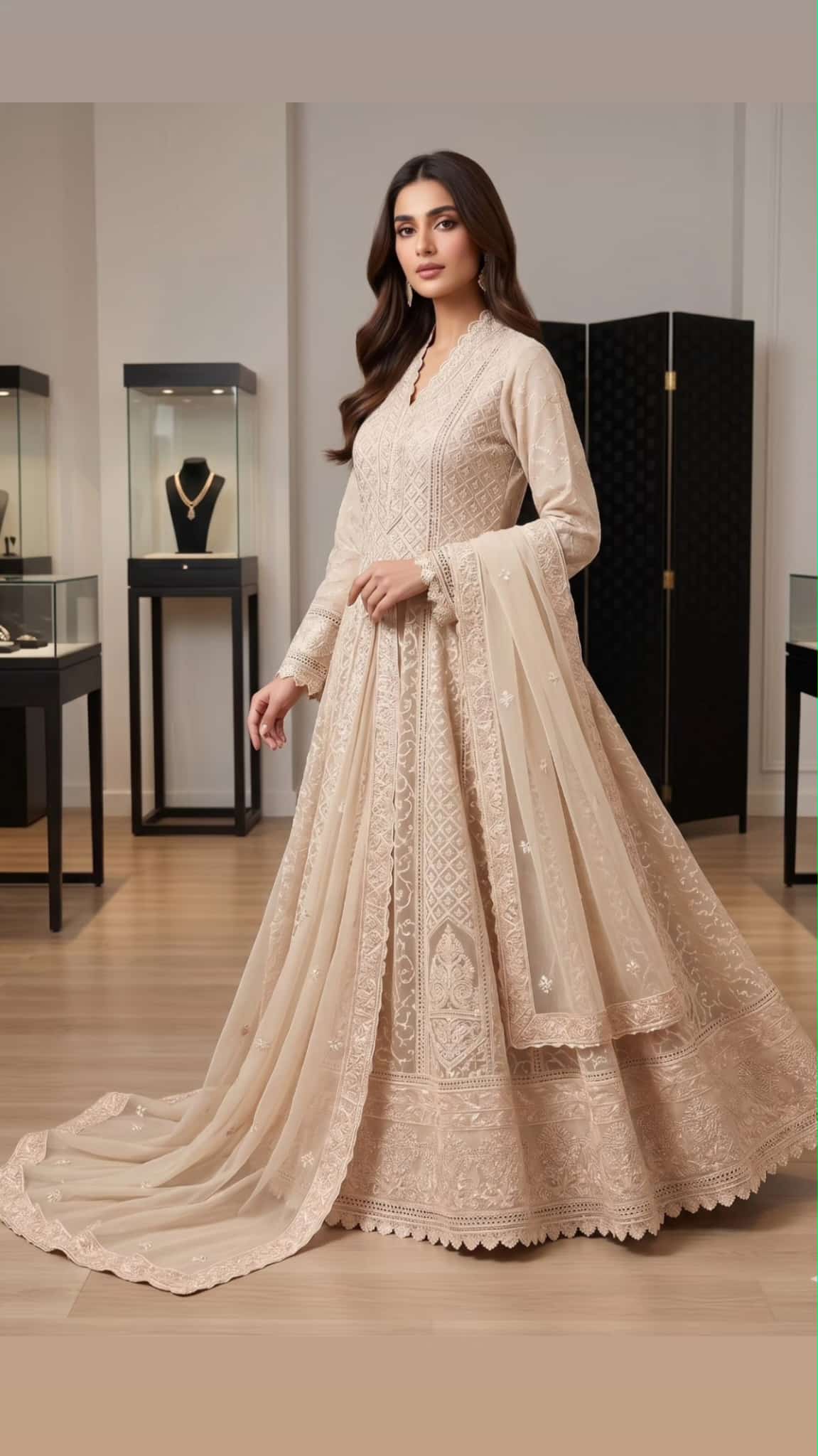 MXI-001 Embroidered Maxi 3PC