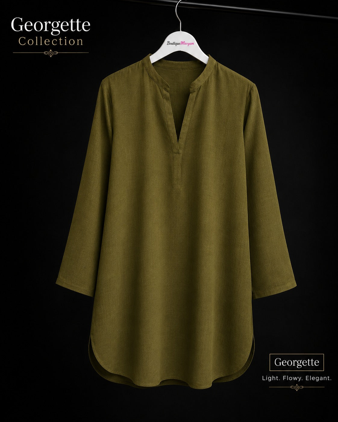 GKT-001 Georgette Plain Kurti
