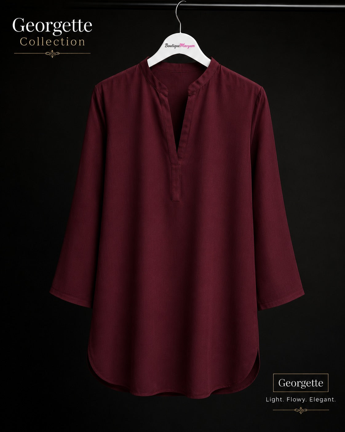 GKT-001 Georgette Plain Kurti