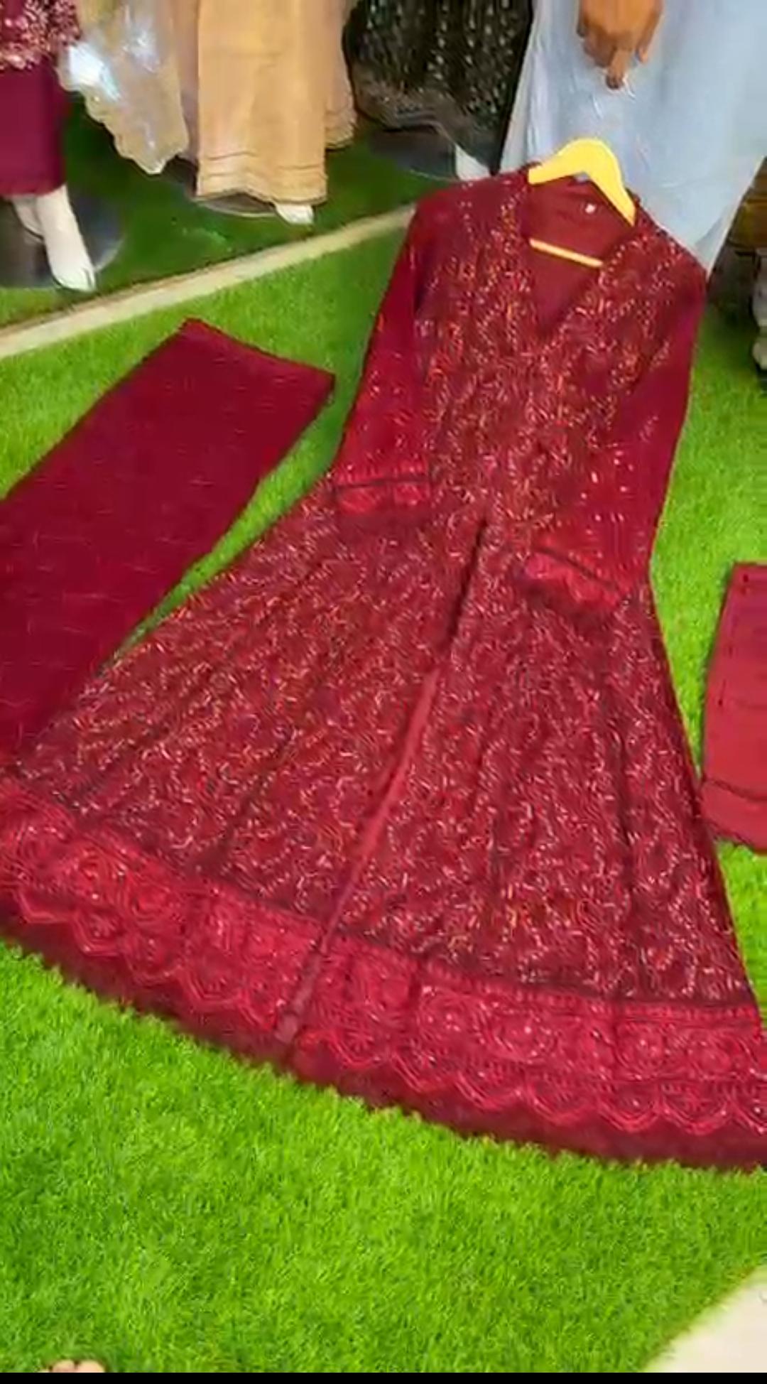 MXI-001 Embroidered Maxi 3PC