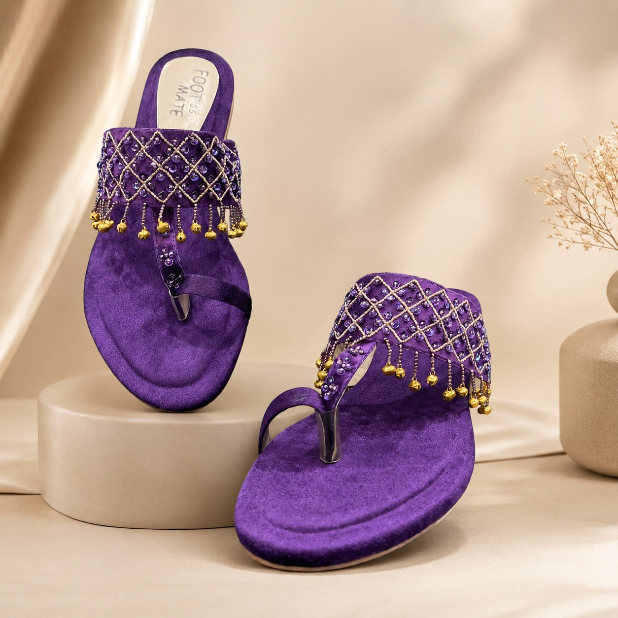 SDL-001 - Crystal Lattice Tassel Sandals for Women