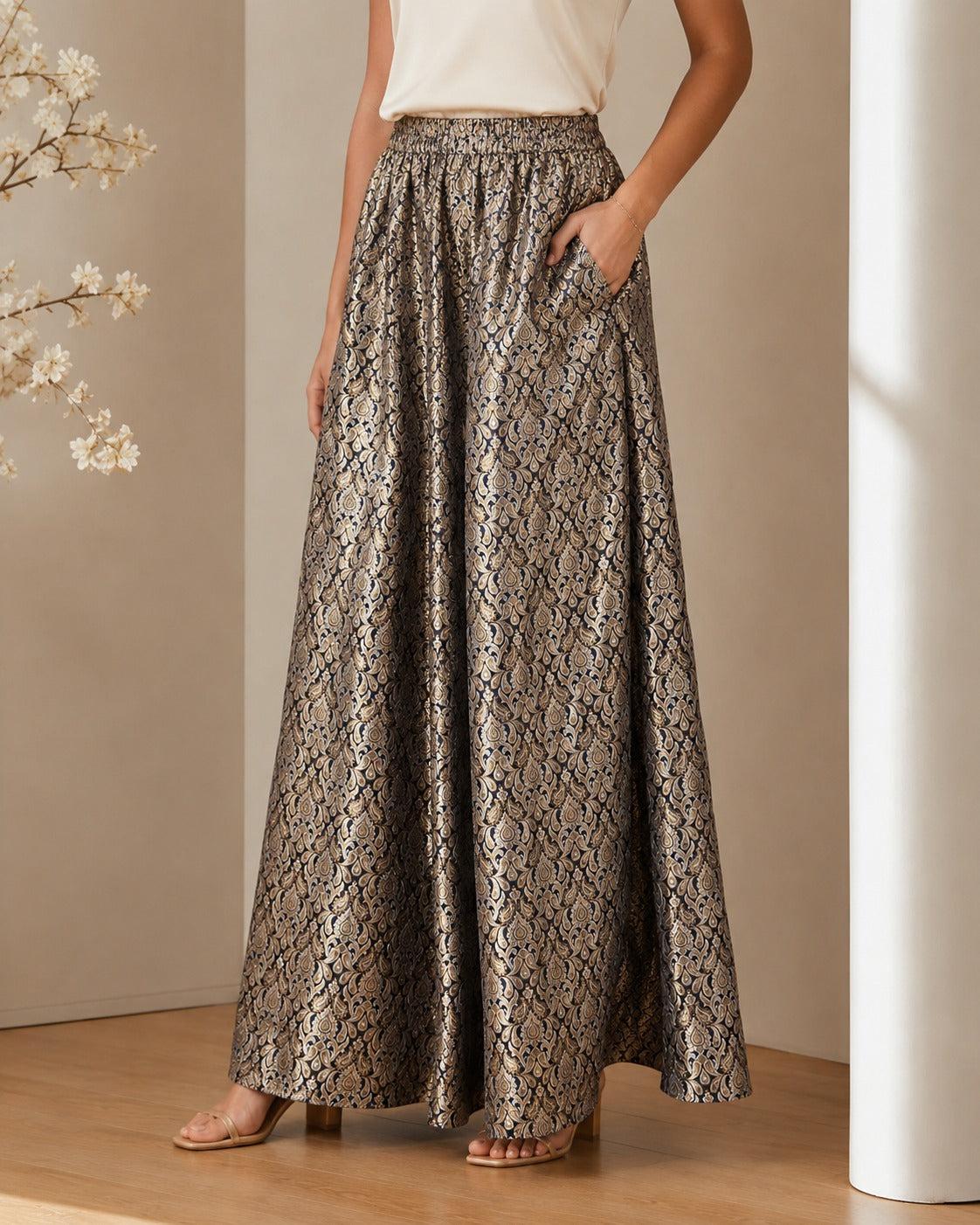 DR-04 - Dack - Purple Wide leg pallazo / sharara