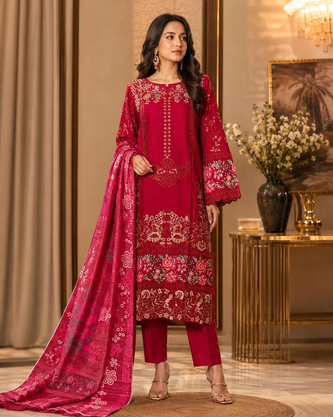 BM-CK-002 | Chikankari Embroidered 3PC Suit