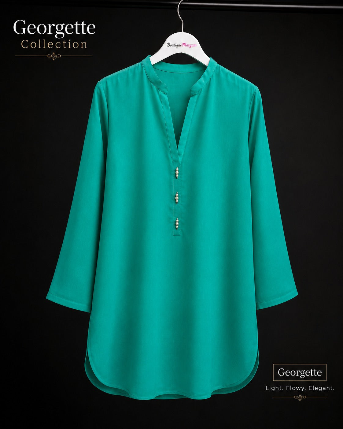GKT-001 Georgette Plain Kurti