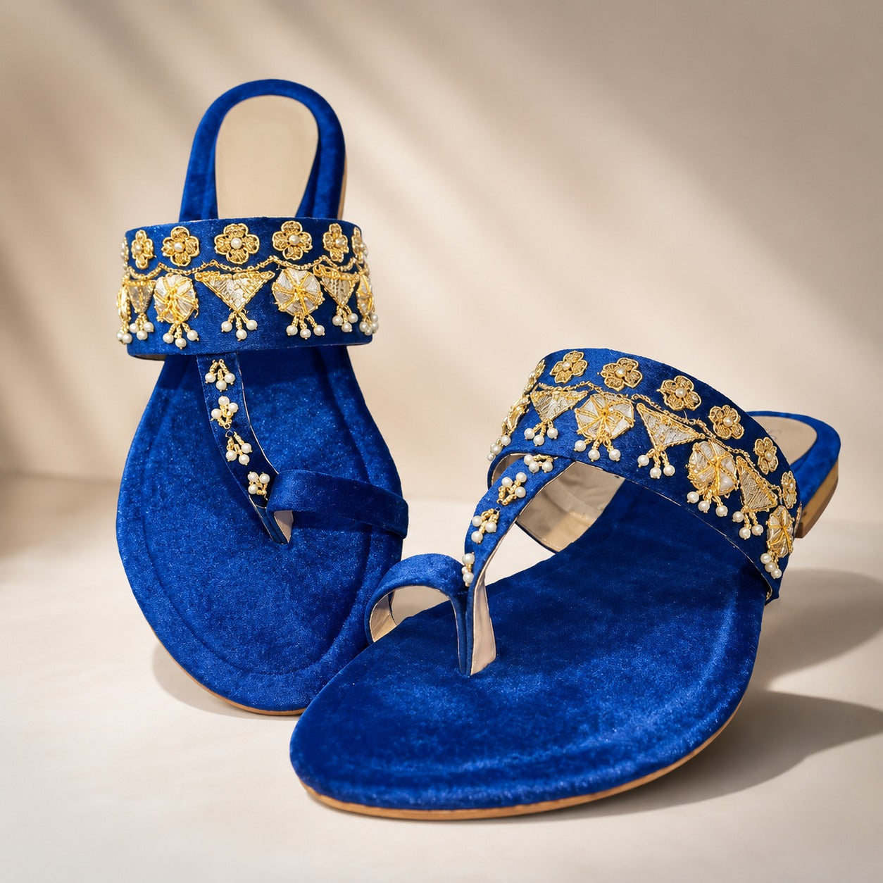 SDL-002 - Pearl Fringe Stripe Sandals for Women
