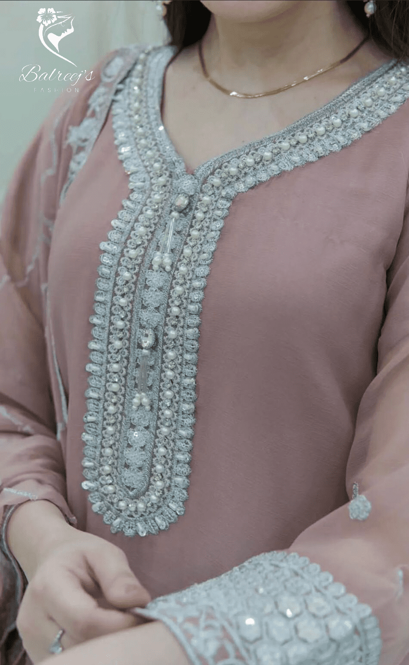 Chiffon Hamd Shirt Plazo Set image 1