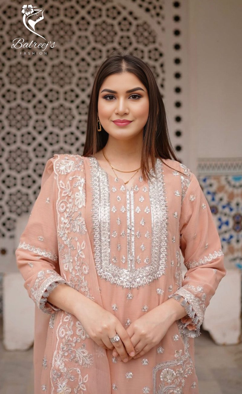 Dur-e-Fishan Silver Embroidered Suit - 2 image 2