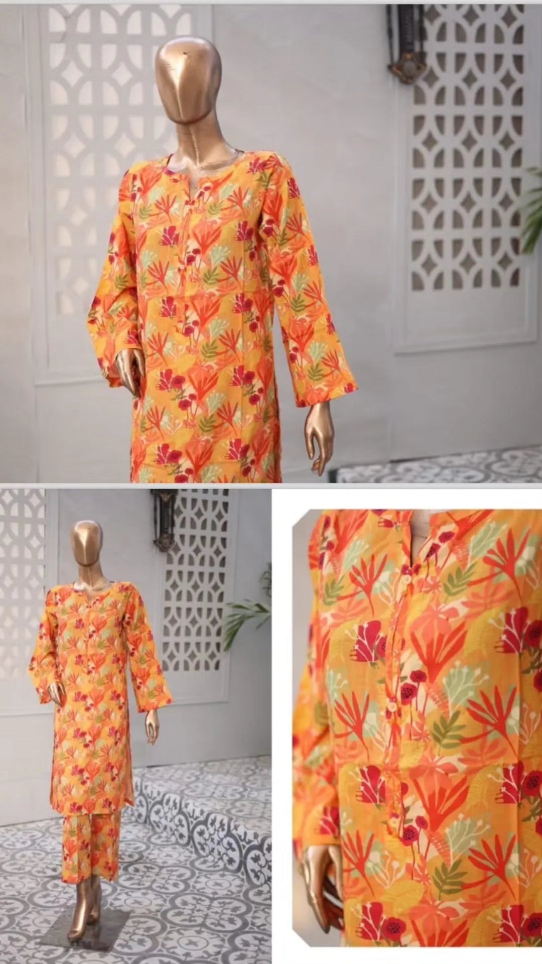 Bin Saeed Original Digital Printed 2 - Piece Co - ord Set – Premium Summer Lawn - Boutique By MaryamBoutique By MaryamBoutique By MaryamorangesBin Saeed Original Digital Printed 2 - Piece Co - ord Set – Premium Summer Lawn