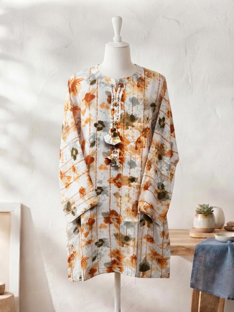 BMLK-013 Boski Linen Kurti - Off White