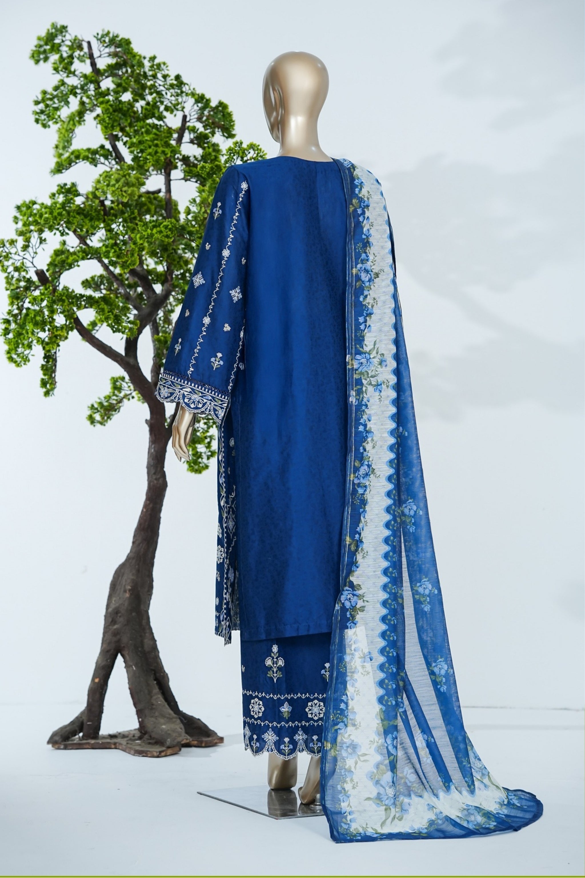 BS - 001 - Bin Saeed Embroidered Printed Lawn - Royal Blue - Boutique By MaryamBoutique By MaryamBoutique By MaryamsBS - 001 - Bin Saeed Embroidered Printed Lawn - Royal Blue