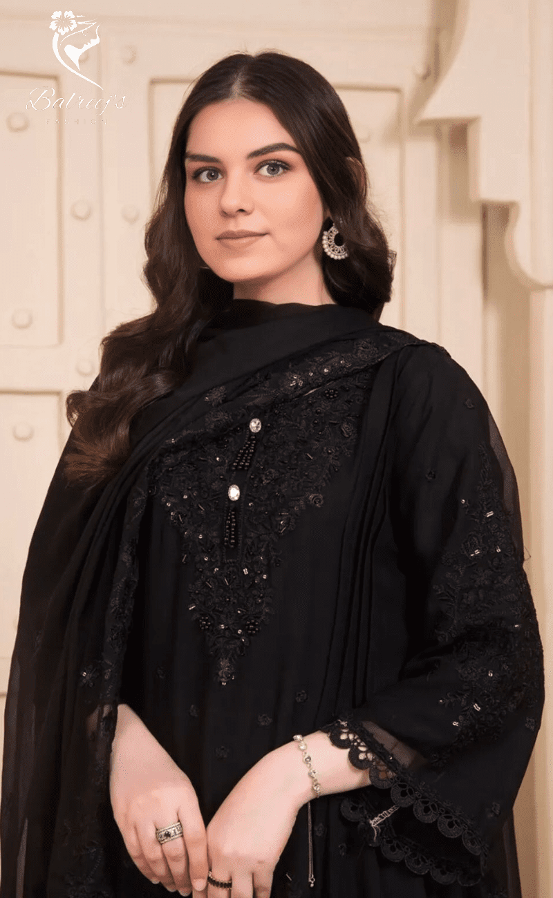 Chiffon Frock & Plazo – Festive Edition image 3