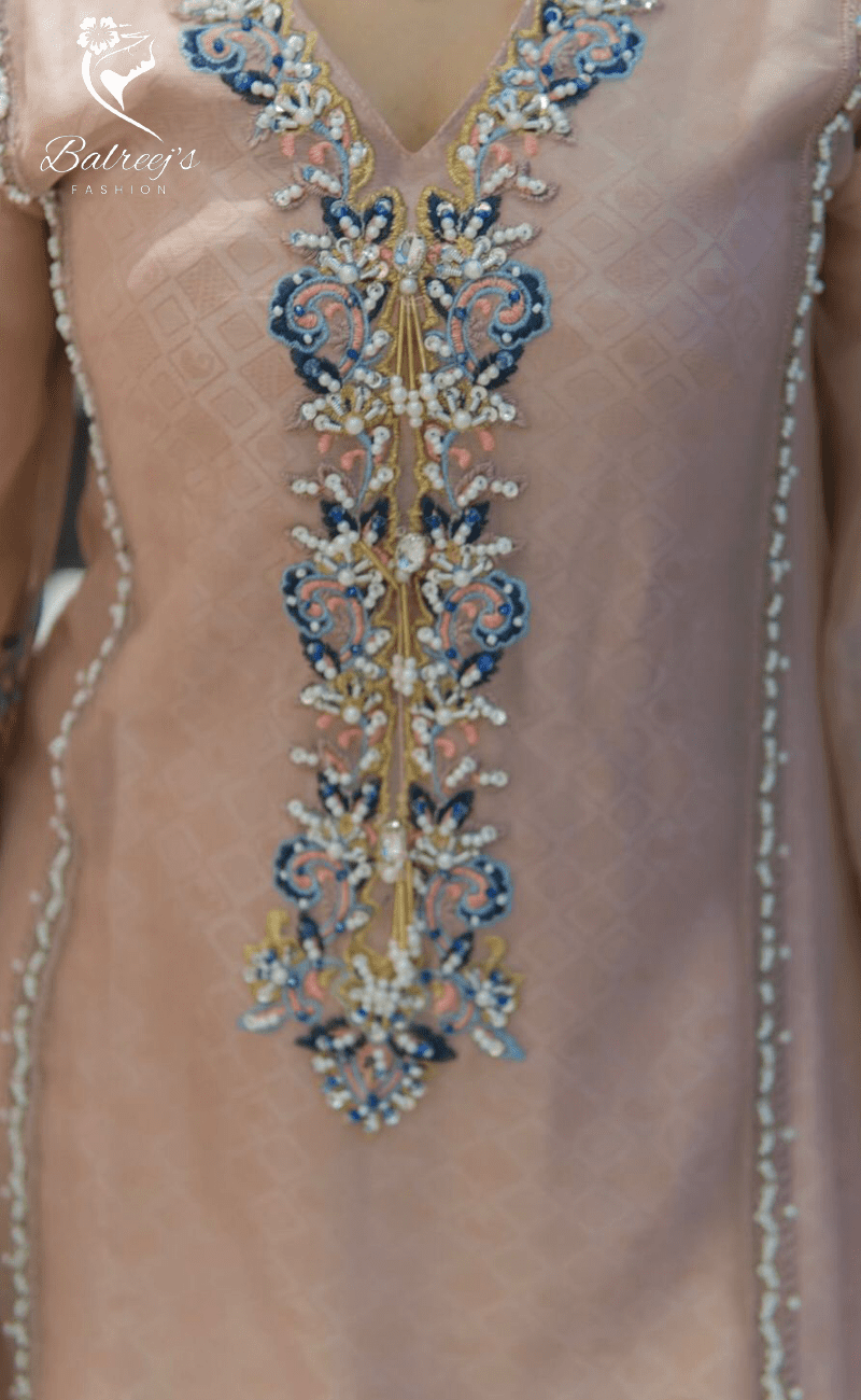 Banarsi Trousers & Moti Chiffon – 3Pc image 2