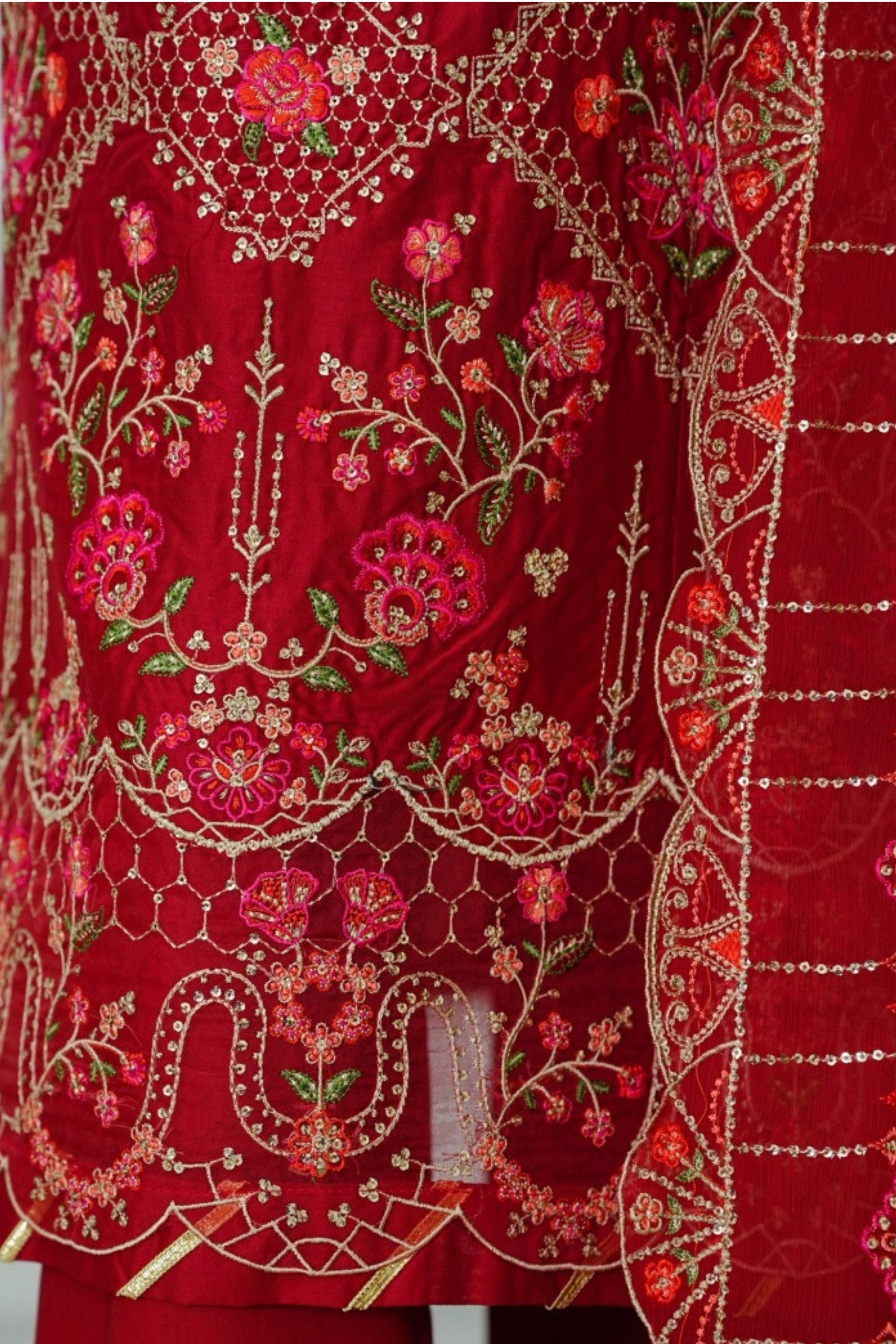 ECF - 03 Bin Saeed Original Crimson Red Embroidered Cotton Fabric 3 - Piece Suit - Size S - M - L - Boutique By MaryamBoutique By MaryamBoutique By MaryamECF-03-SsECF - 03 Bin Saeed Original Crimson Red Embroidered Cotton Fabric 3 - Piece Suit - Size S - M - L