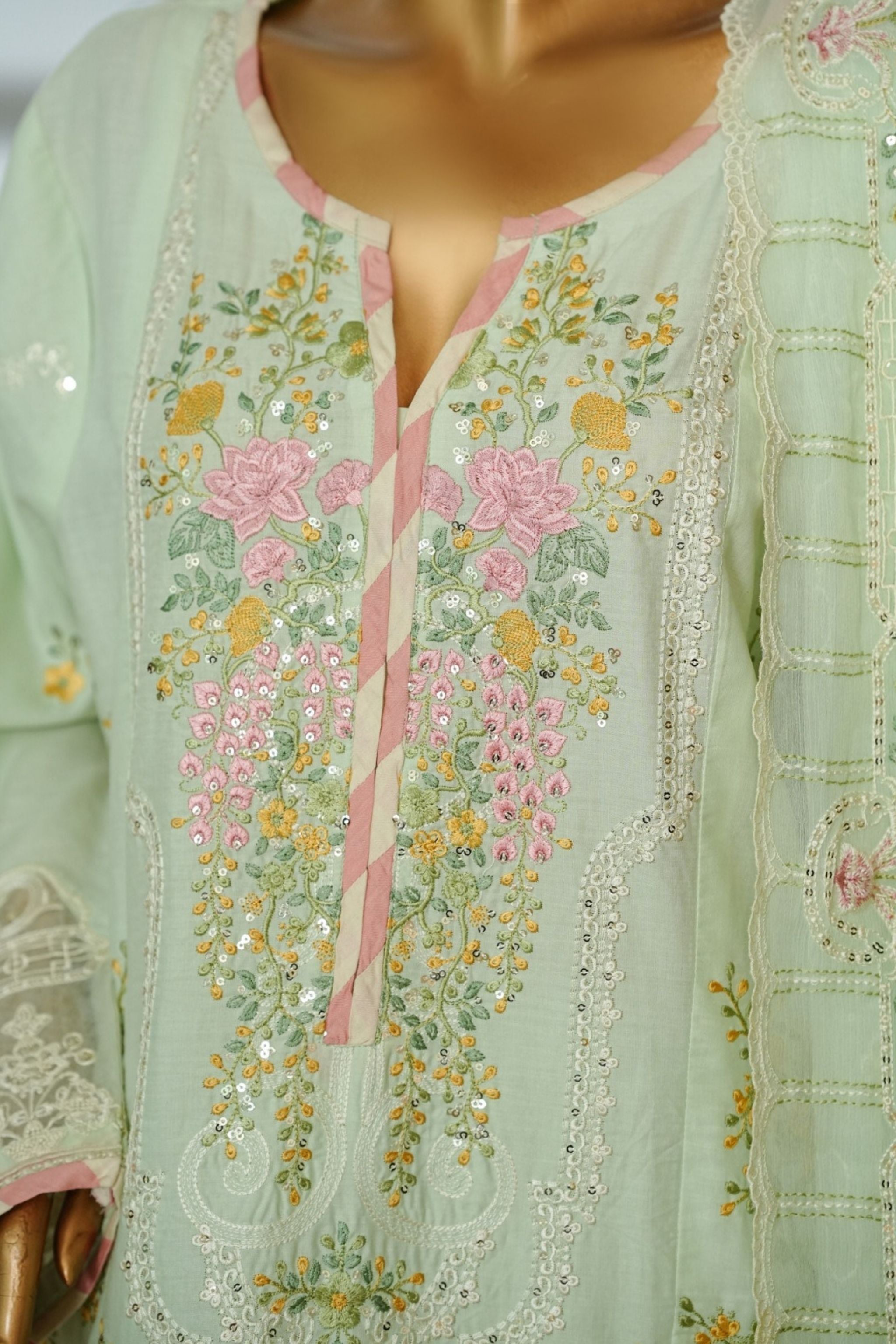 ECF - 13 Bin Saeed Original Apple Green Embroidered Cotton Fabric 3 - Piece Suit - Size S - M - L - Boutique By MaryamBoutique By MaryamBoutique By MaryamECF-13-SsECF - 13 Bin Saeed Original Apple Green Embroidered Cotton Fabric 3 - Piece Suit - Size S - M - L
