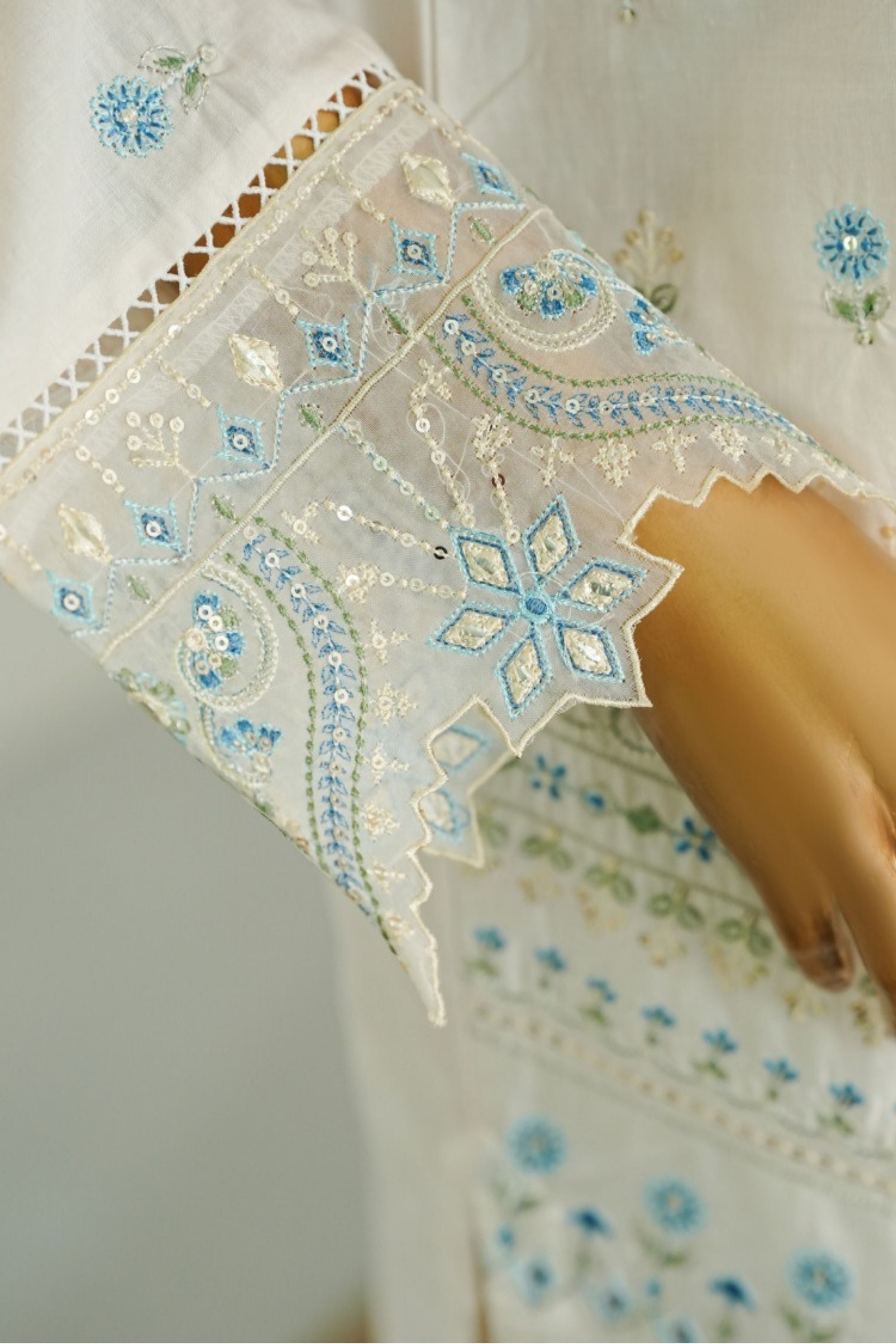 ECF - 15 Bin Saeed Original Cream Embroidered Cotton Fabric 3 - Piece Suit - Size S - M - L - Boutique By MaryamBoutique By MaryamBoutique By MaryamECF-15-SsECF - 15 Bin Saeed Original Cream Embroidered Cotton Fabric 3 - Piece Suit - Size S - M - L