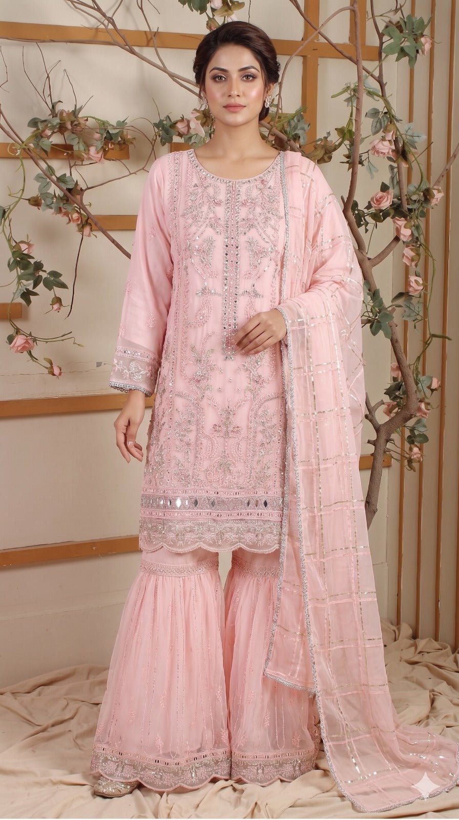 EG - 01 Elegant Girls / Women’s Embroidered 2 - Piece Kurta & Sharara Set – Traditional Dress - Boutique By MaryamBoutique By MaryamBoutique By MaryamPinkSEG - 01 Elegant Girls / Women’s Embroidered 2 - Piece Kurta & Sharara Set – Traditional Dress