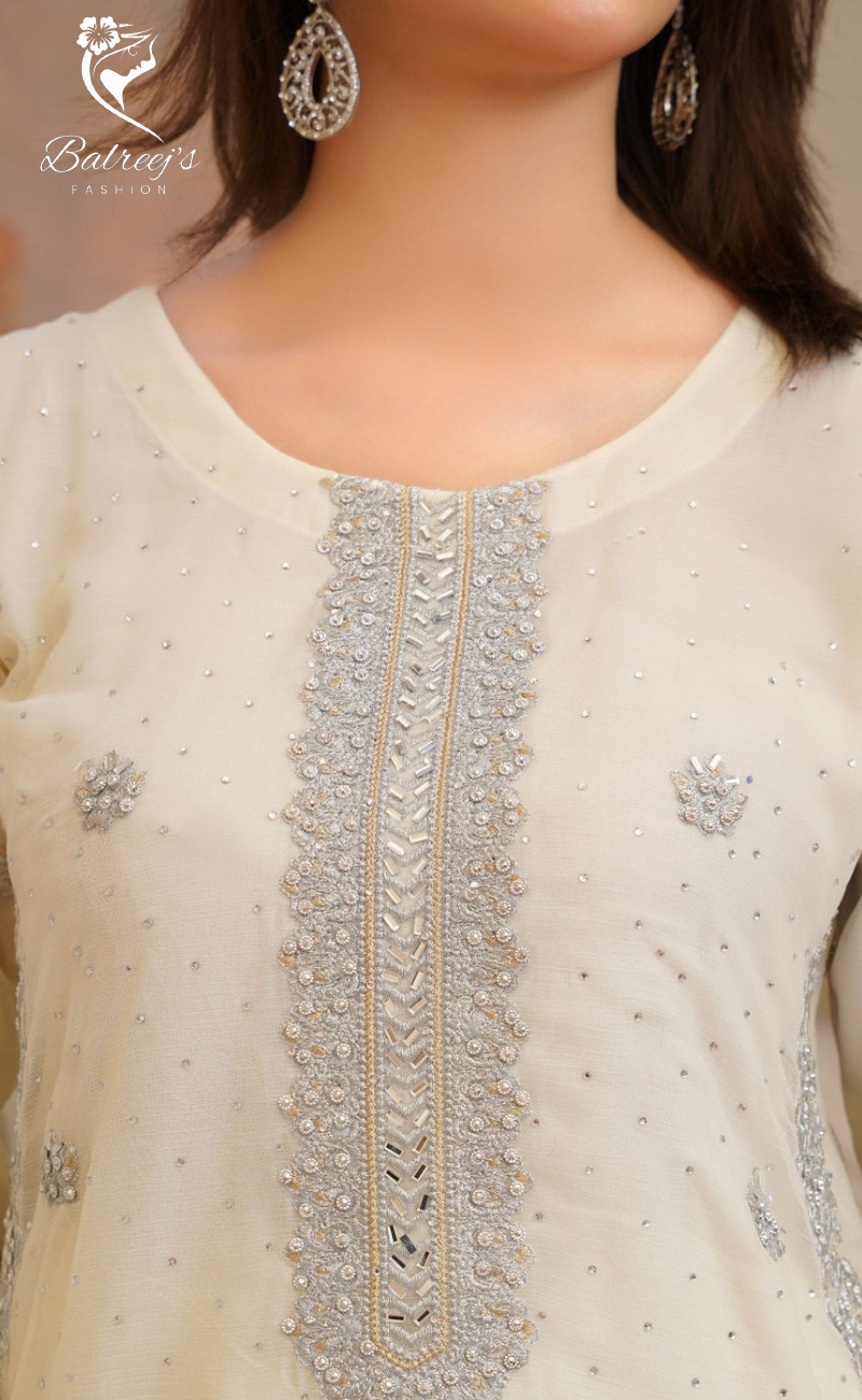 Mahira Off White - BalreejFashion image 2