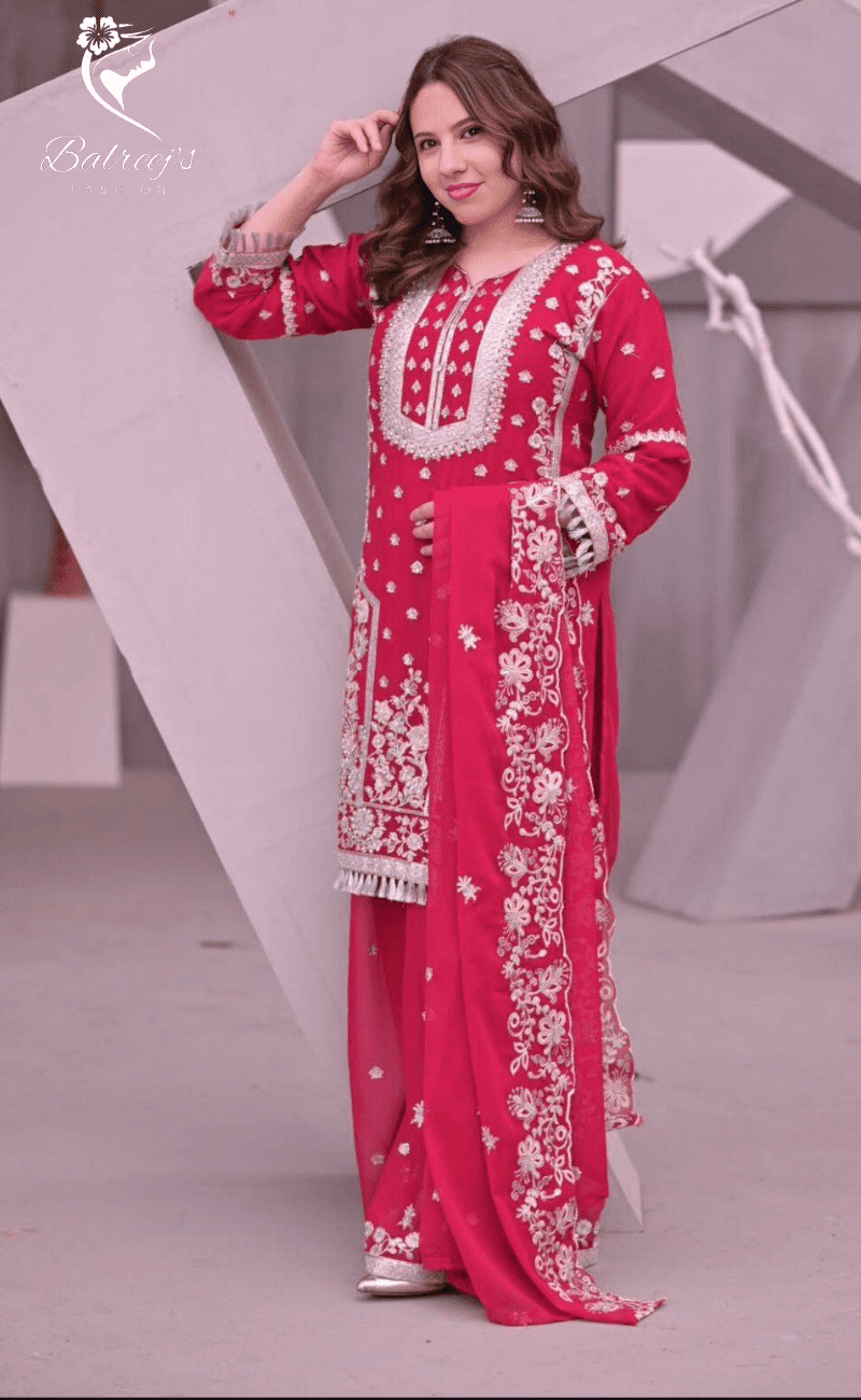 Dur-e-Fishan Silver Embroidered Suit image 0
