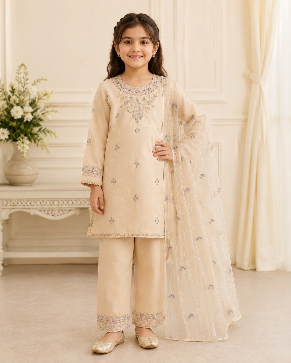 KD - 07 Fuchsia Girls Embroidered 2 - Piece Kurta & Sharara Set – Traditional Dress for Girls - Boutique By MaryamBoutique By MaryamBoutique By MaryamBM-KD-00724KD - 07 Fuchsia Girls Embroidered 2 - Piece Kurta & Sharara Set – Traditional Dress for Girls