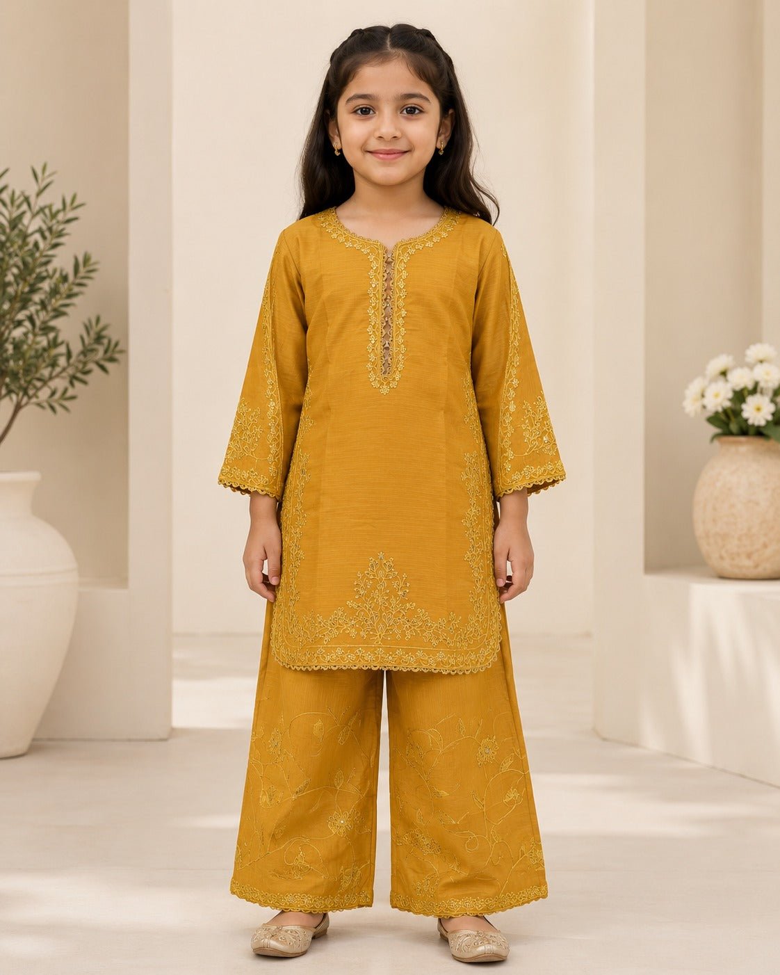 KD - 09 Fuchsia Girls Embroidered 2 - Piece Kurta & Sharara Set – Traditional Dress for Girls - Boutique By MaryamBoutique By MaryamBoutique By Maryam20KD - 09 Fuchsia Girls Embroidered 2 - Piece Kurta & Sharara Set – Traditional Dress for Girls