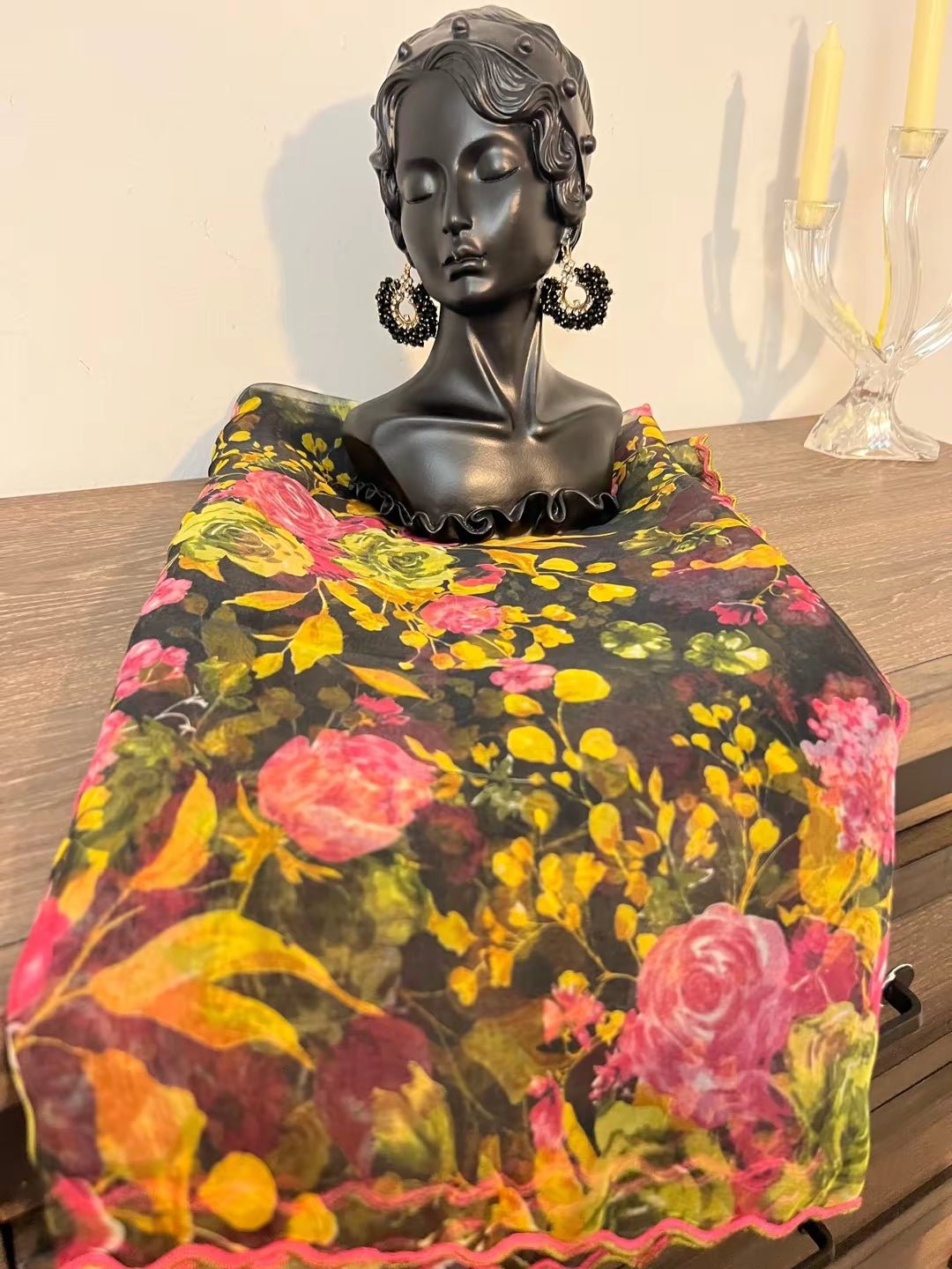 Luxury Printed Organza Dupattas | Floral & Digital Print Stoles - Boutique By MaryamBoutique By MaryamBoutique By Maryammidnight - blackLuxury Printed Organza Dupattas | Floral & Digital Print Stoles