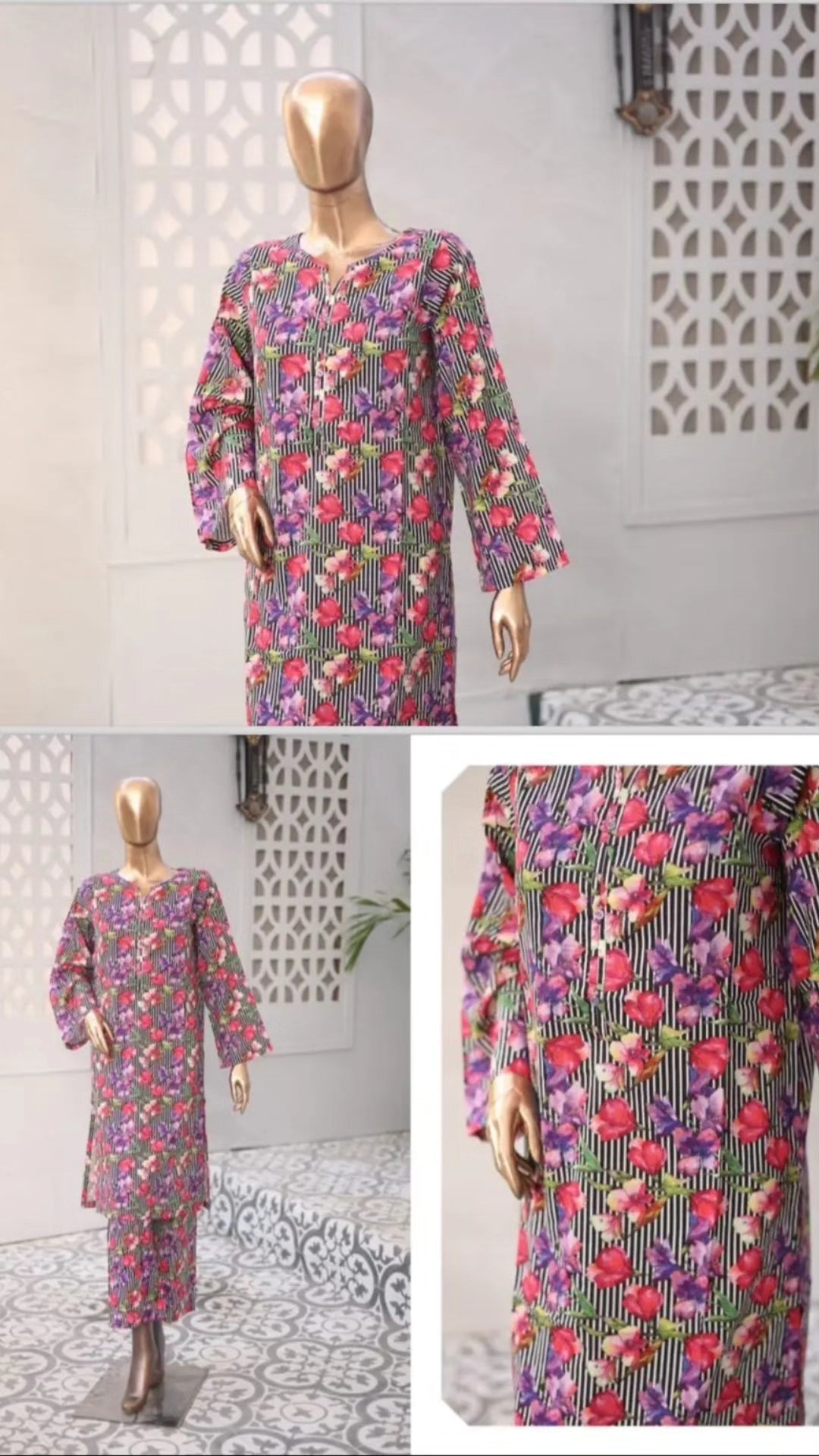 Bin Saeed Original Digital Printed 2-Piece Co-ord Set – Premium Summer Lawn