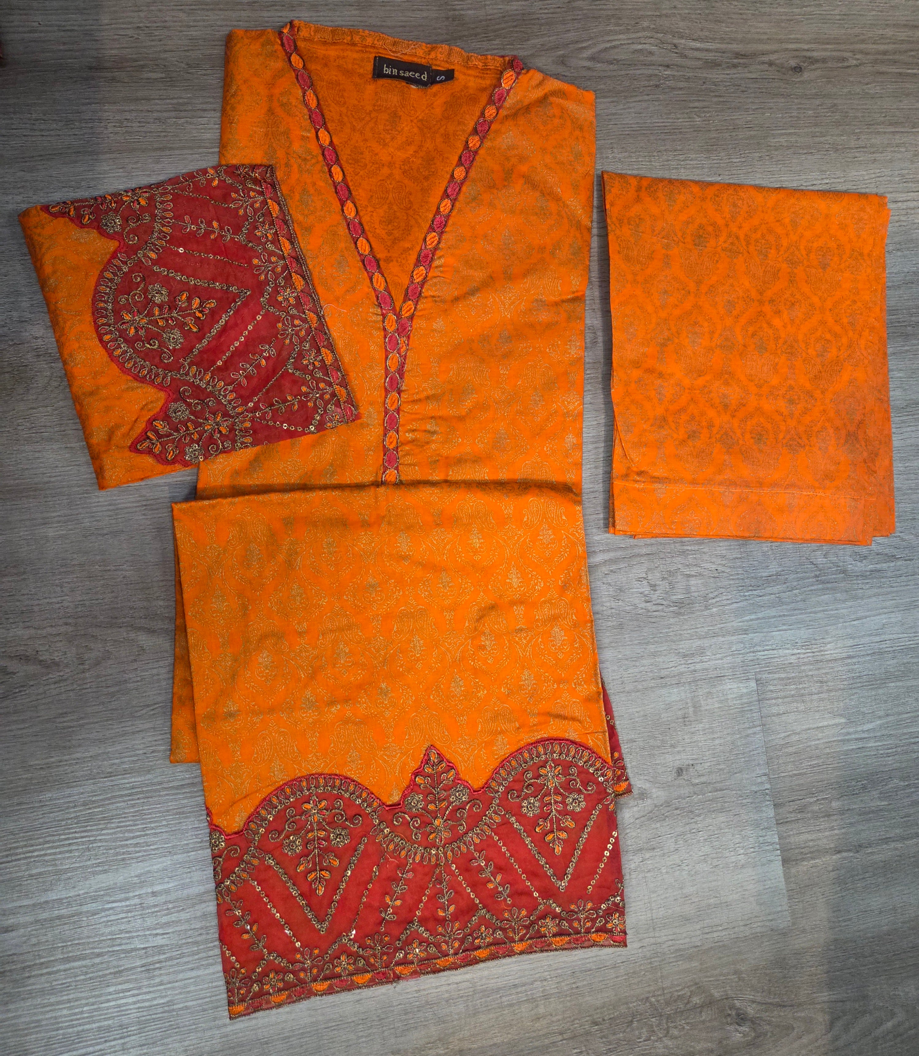 Bin Saeed Signature Embroidered 2-Piece Co-ord Set – Premium Cotton/Lawn Collection