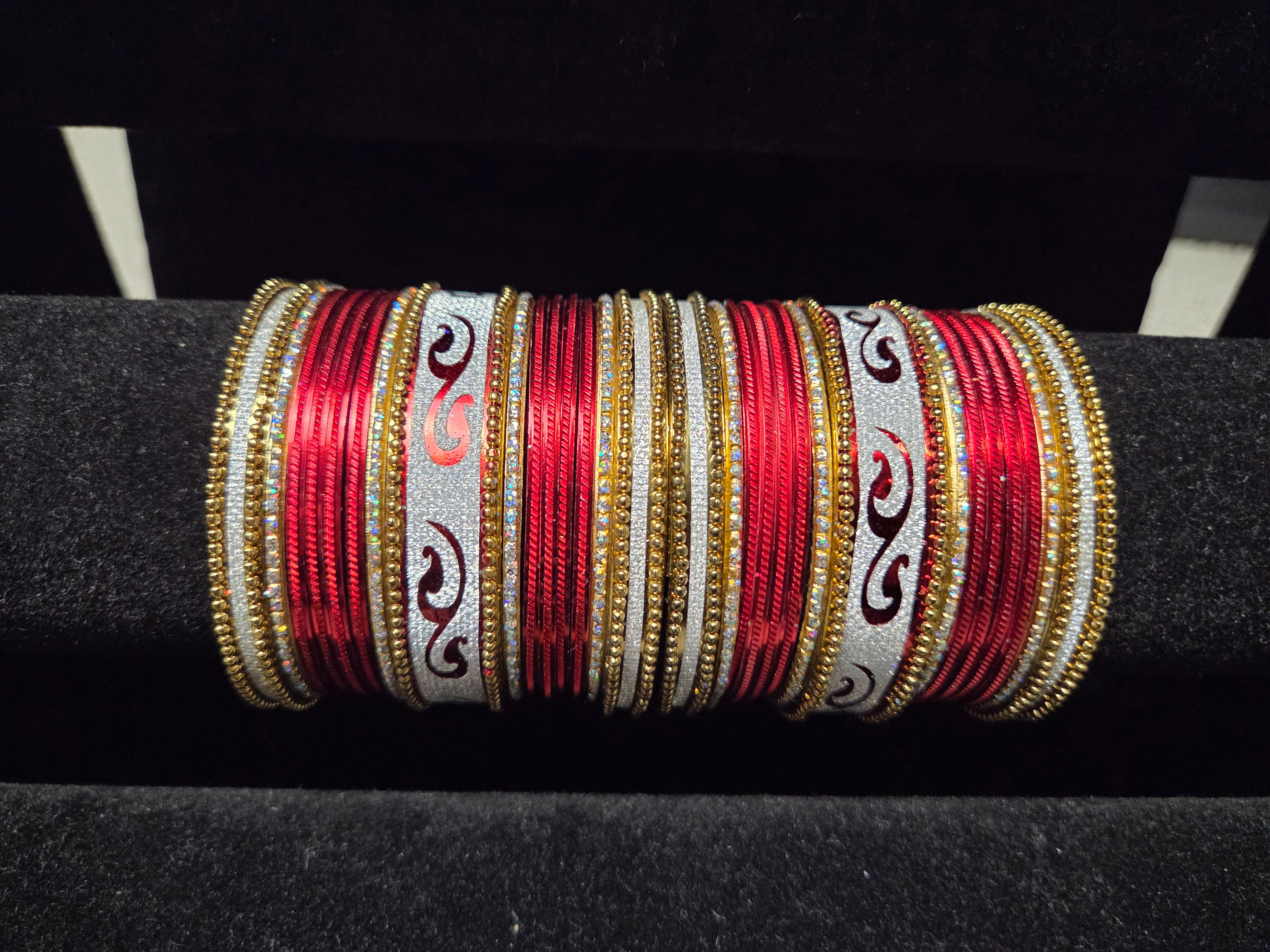 Premium Metal Bangles with High-Shine Gold & Silver Lacquer Finish – Set of [X]