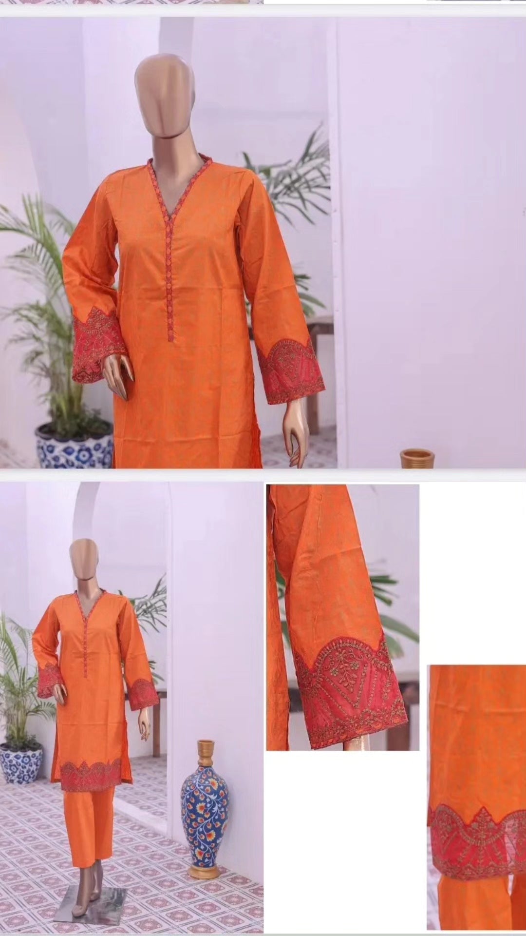 Bin Saeed Signature Embroidered 2-Piece Co-ord Set – Premium Cotton/Lawn Collection